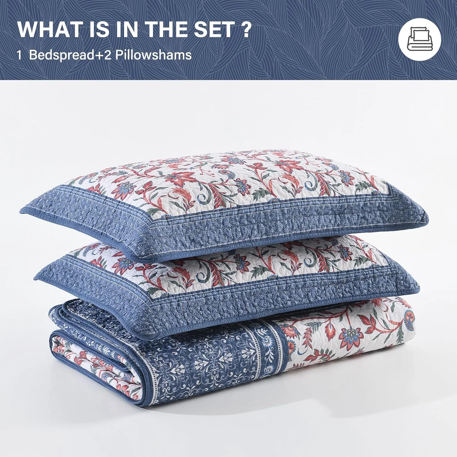 روتختی لحافی بزرگ سایز SahSahCasa، پنبه 100%، ابعاد 325×305 سانتی متر، سرمه ای روتختی لحافی بزرگ سایز SahSahCasa، پنبه 100%، ابعاد 325×305 سانتی متر، سرمه ای