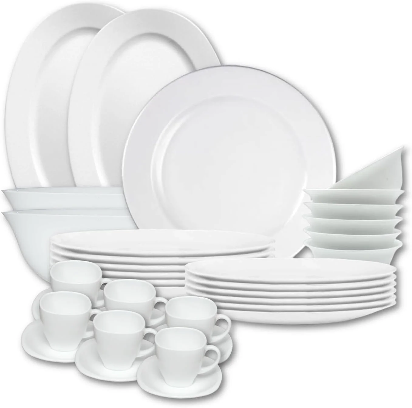 سرویس غذاخوری 48 پارچه اوپال هوزی شامل 8 بشقاب غذاخوری، 8 بشقاب دسر، 8 بشقاب سوپ، 8 کاسه، 2 دیس، 2 کاسه سرو، 6 فنجان، 6 نعلبکی، قابل شستشو در ماشین ظرفشویی، قابل استفاده در فریزر و مایکروویو، فاقد BPA سرویس غذاخوری 48 پارچه اوپال هوزی شامل 8 بشقاب غذاخوری، 8 بشقاب دسر، 8 بشقاب سوپ، 8 کاسه، 2 دیس، 2 کاسه سرو، 6 فنجان، 6 نعلبکی، قابل شستشو در ماشین ظرفشویی، قابل استفاده در فریزر و مایکروویو، فاقد BPA