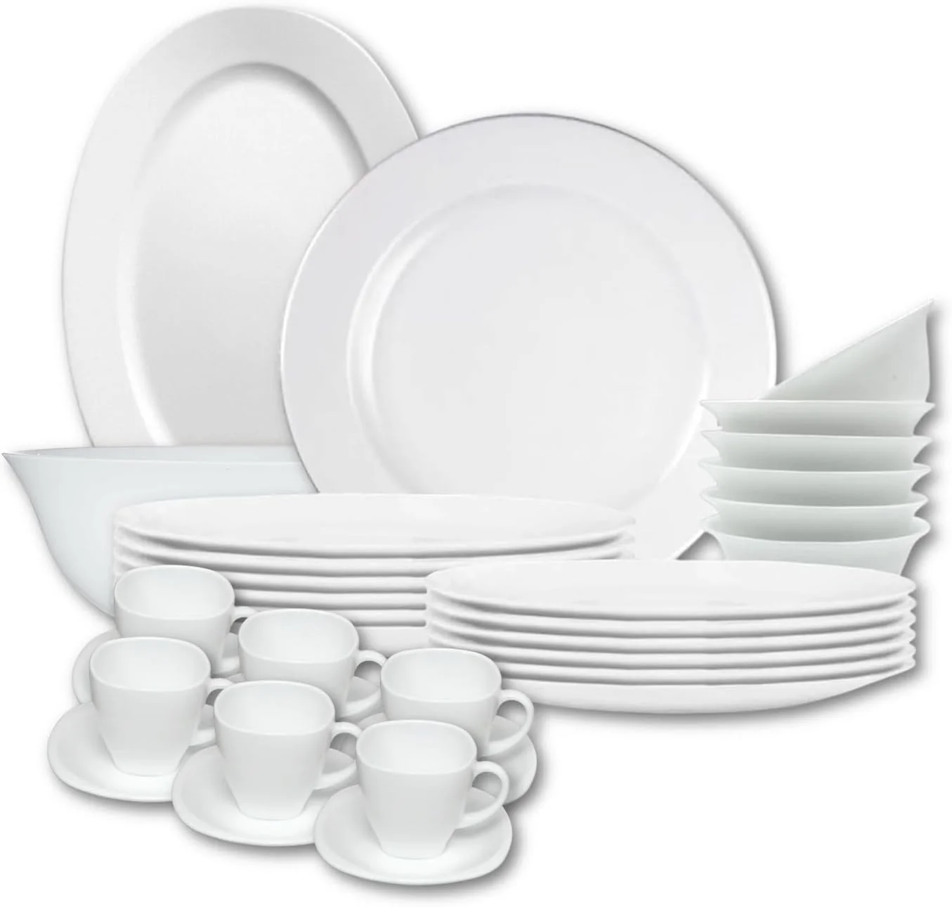 سرویس غذاخوری 46 پارچه اوپال هوزی شامل 8 بشقاب غذاخوری، 8 بشقاب دسر، 8 بشقاب سوپ، 8 کاسه، 1 دیس، 1 کاسه سرو، 6 فنجان و 6 نعلبکی، قابل شستشو در ماشین ظرفشویی، قابل استفاده در فریزر و مایکروویو، فاقد BPA سرویس غذاخوری 46 پارچه اوپال هوزی شامل 8 بشقاب غذاخوری، 8 بشقاب دسر، 8 بشقاب سوپ، 8 کاسه، 1 دیس، 1 کاسه سرو، 6 فنجان و 6 نعلبکی، قابل شستشو در ماشین ظرفشویی، قابل استفاده در فریزر و مایکروویو، فاقد BPA