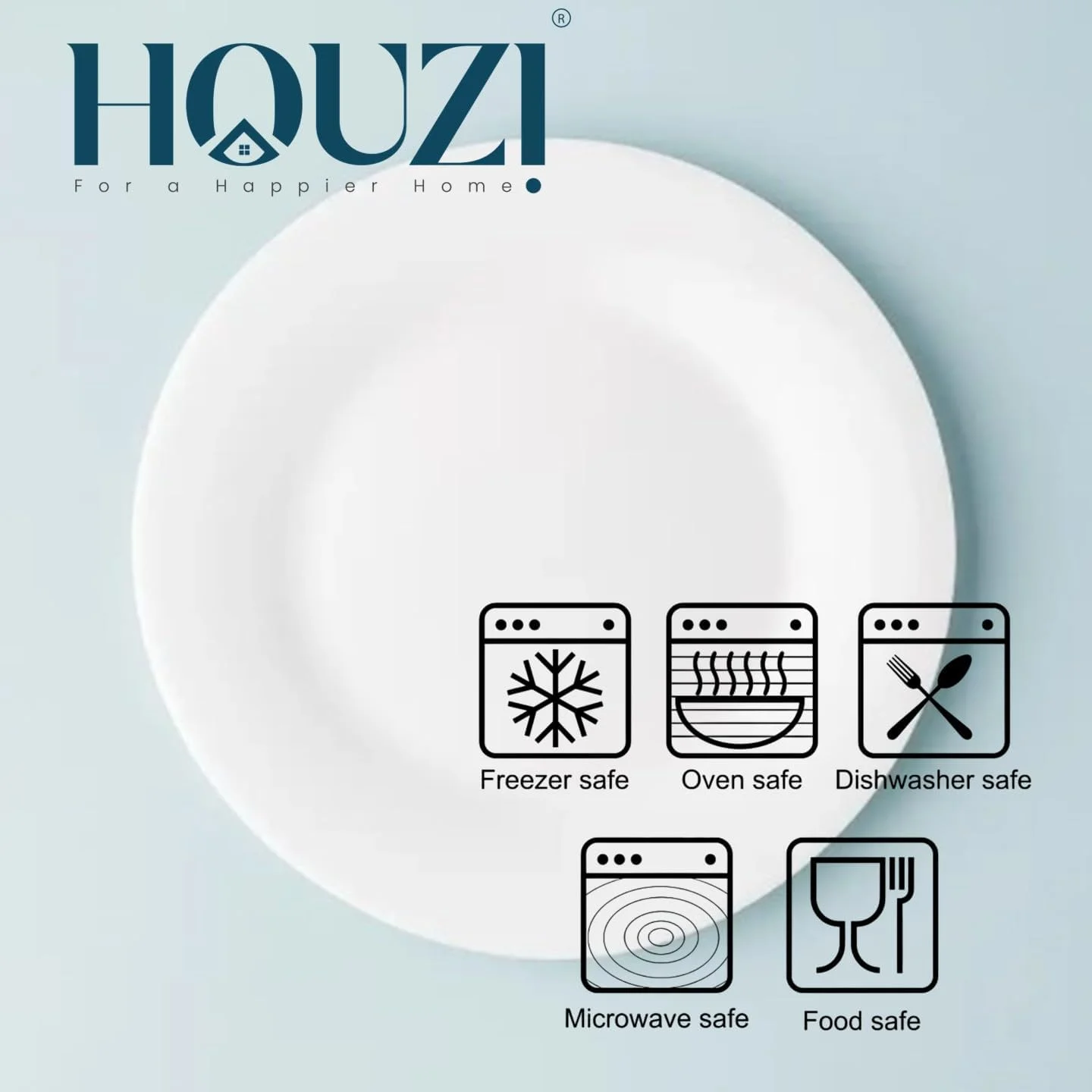 سرویس غذاخوری 38 پارچه اوپال هوزی شامل 6 بشقاب غذاخوری، 6 بشقاب دسر، 6 بشقاب سوپ، 6 کاسه، 1 دیس، 1 کاسه سرو، 6 فنجان، 6 نعلبکی، قابل شستشو در ماشین ظرفشویی، قابل استفاده در فریزر و مایکروویو، فاقد BPA