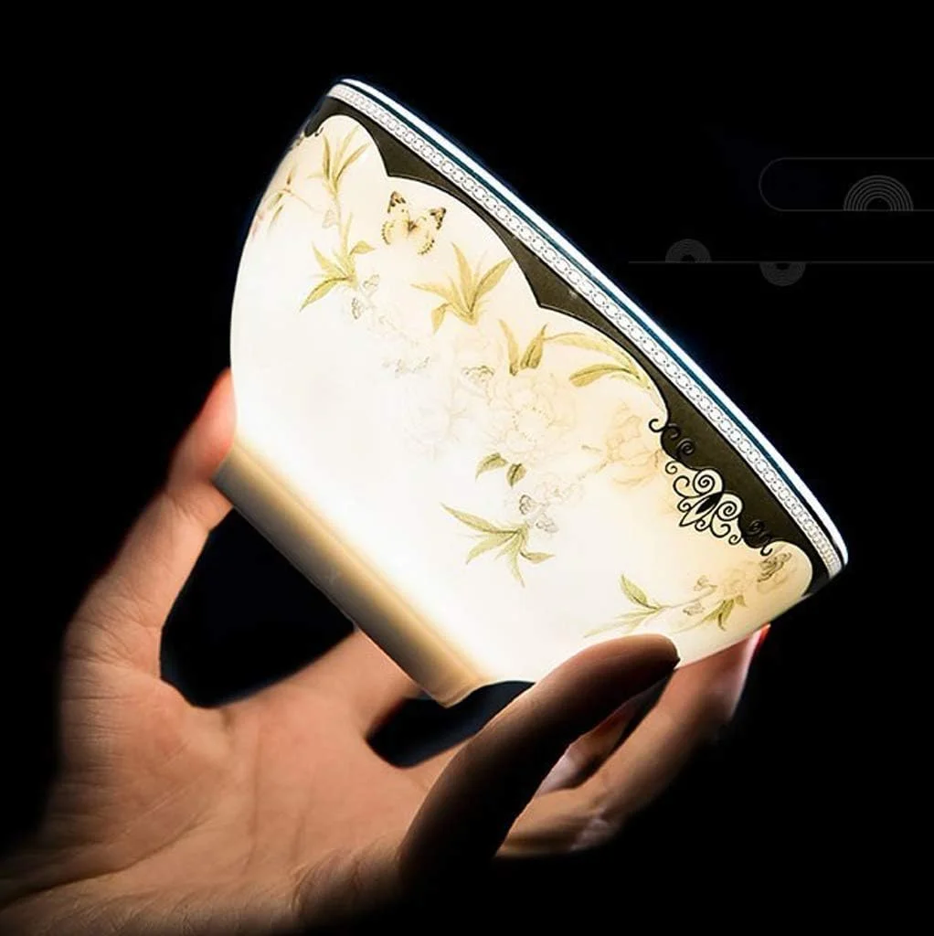 ست ظروف غذاخوری سرامیکی لوکس 46 تکه، ست ظروف چینی خلاقانه برای دورهمی های خانوادگی/ ست بشقاب و کاسه چینی استخوانی با طرح گل و پرنده