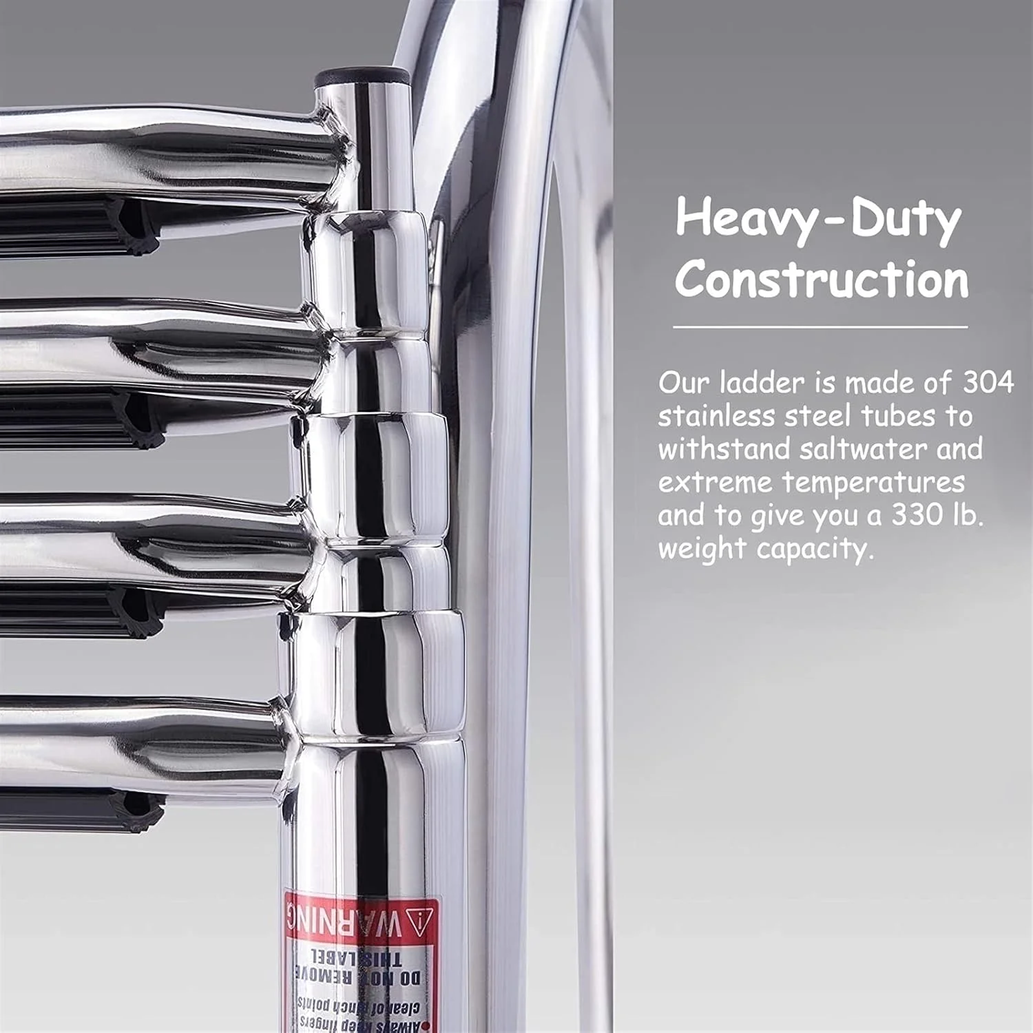 نردبان تلسکوپی 4 پله برای استخر/قایق، نردبان های تاشو دریایی پونتون با دستگیره و پدال پهن، نردبان غواصی ورزشی