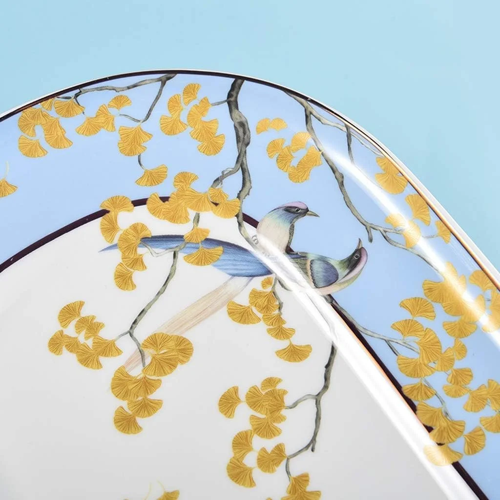 ست ظروف شام خوری سرامیکی لوکس، هدیه عروسی، ست غذاخوری چینی استخوانی ترکیبی خلاقانه - ست 51 تکه بشقاب و کاسه چینی برای خانواده