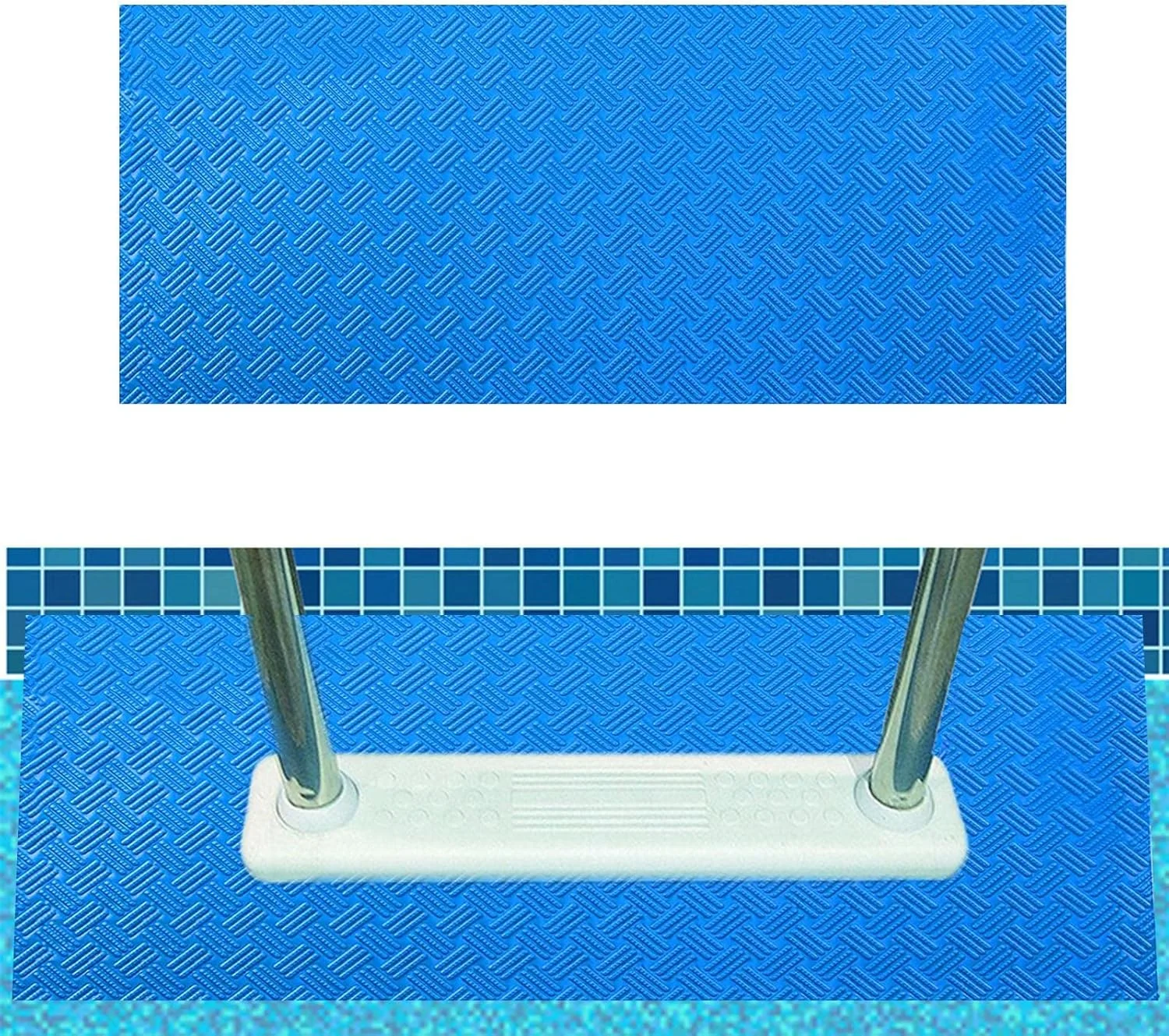 1 رول پد نردبان استخر، پد پله استخر ضد لغزش - لاینر ایمنی پد استخر متوسط ​​برای لاینر استخر و محافظ پله
