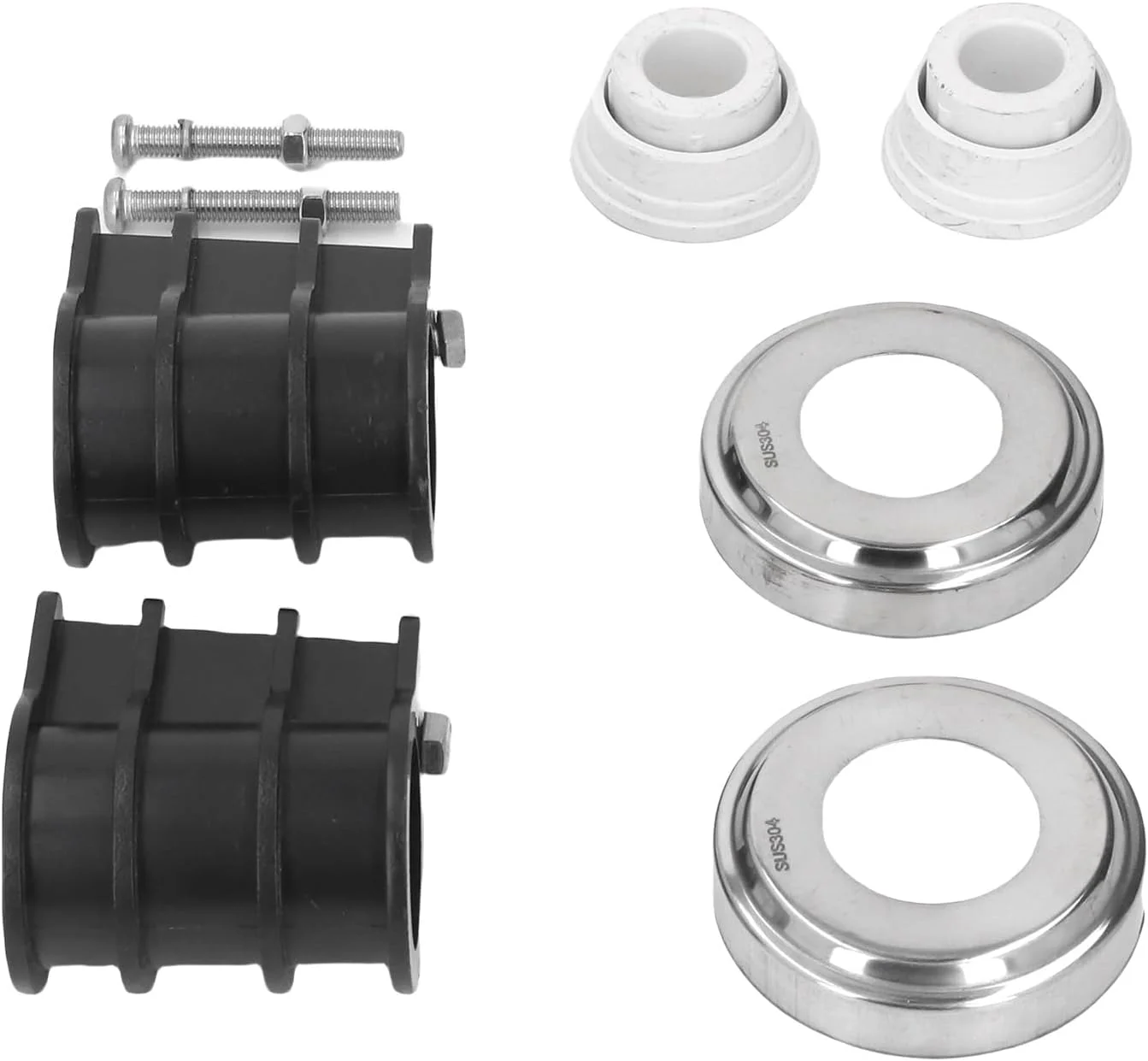 فلنج عرشه استخر، لنگرهای فلنج فولاد ضد زنگ 304، براکت های نردبان برای لوله 42 میلی متری نردبان های استخر روکار، نرده ها، شامل لوازم جانبی برای نصب و تعویض آسان