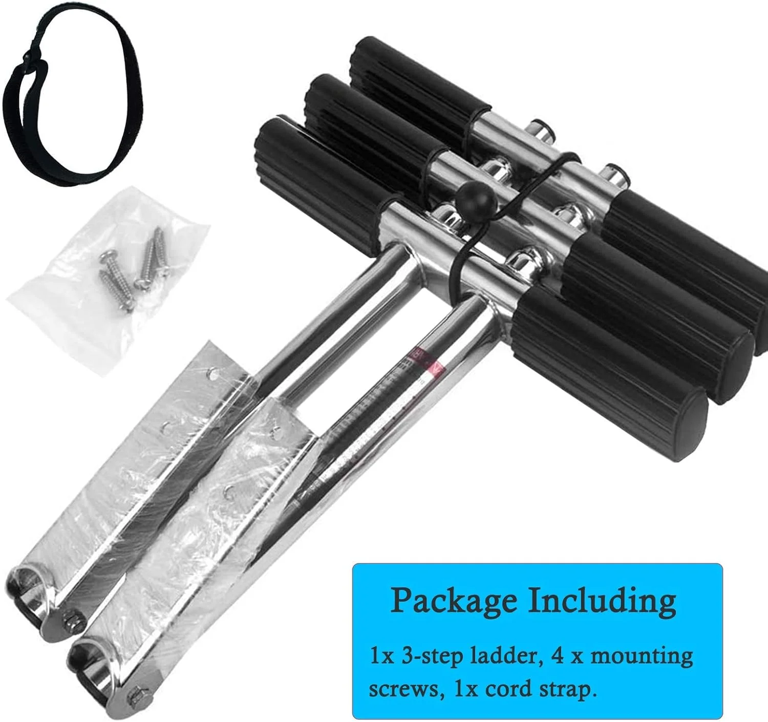 نردبان تاشو 3 پله قایق پانتون دریایی، نردبان تلسکوپی استیل ضد زنگ برای استخر، اسکله و سکوی شنا، تحمل وزن 150 کیلوگرم نردبان تاشو 3 پله قایق پانتون دریایی، نردبان تلسکوپی استیل ضد زنگ برای استخر، اسکله و سکوی شنا، تحمل وزن 150 کیلوگرم