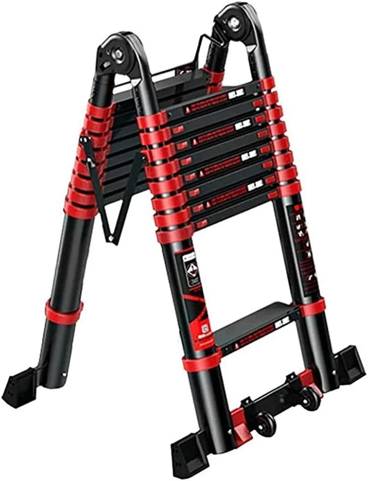 نردبان قایقی تاشو تلسکوپی، نردبان чердачный آلومینیومی سنگین با پدال پهن، قدرتمند (اندازه: 2.5+2.5 متر/8.2+8.2 فوت) نردبان قایقی تاشو تلسکوپی، نردبان чердачный آلومینیومی سنگین با پدال پهن، قدرتمند (اندازه: 2.5+2.5 متر/8.2+8.2 فوت)