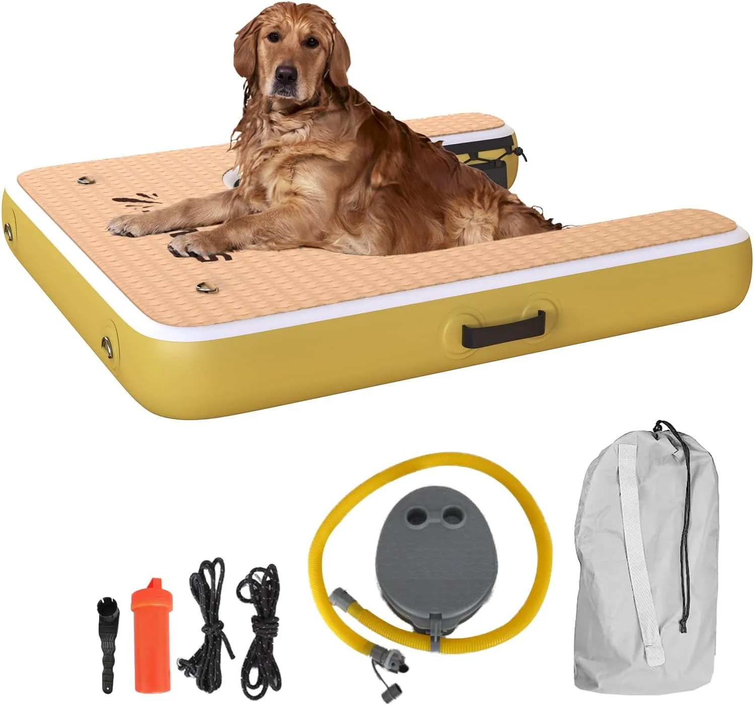 رمپ قایق بادی بزرگ سگ - دسترسی ایمن و آسان برای سگ ها تا وزن 80 کیلوگرم - نردبان رمپ شناور برای استخرها، قایق ها و اسکله ها - سکوی سگ فوم EVA ضد لغزش، دید بالا، PVC درجه نظامی رمپ قایق بادی بزرگ سگ - دسترسی ایمن و آسان برای سگ ها تا وزن 80 کیلوگرم - نردبان رمپ شناور برای استخرها، قایق ها و اسکله ها - سکوی سگ فوم EVA ضد لغزش، دید بالا، PVC درجه نظامی