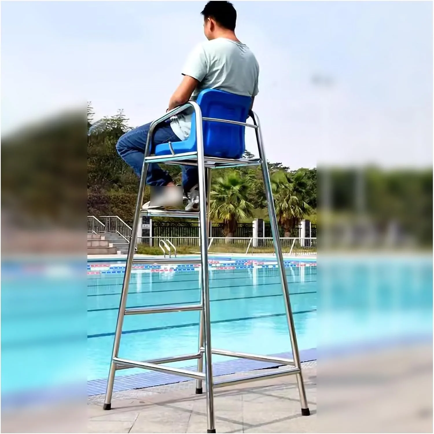 صندلی نجات غریق استخر فولاد ضد زنگ 304، سکوی دیدبانی نجات غریق، صندلی داوری، تجهیزات (ارتفاع 190 سانتی متر) صندلی نجات غریق استخر فولاد ضد زنگ 304، سکوی دیدبانی نجات غریق، صندلی داوری، تجهیزات (ارتفاع 190 سانتی متر)