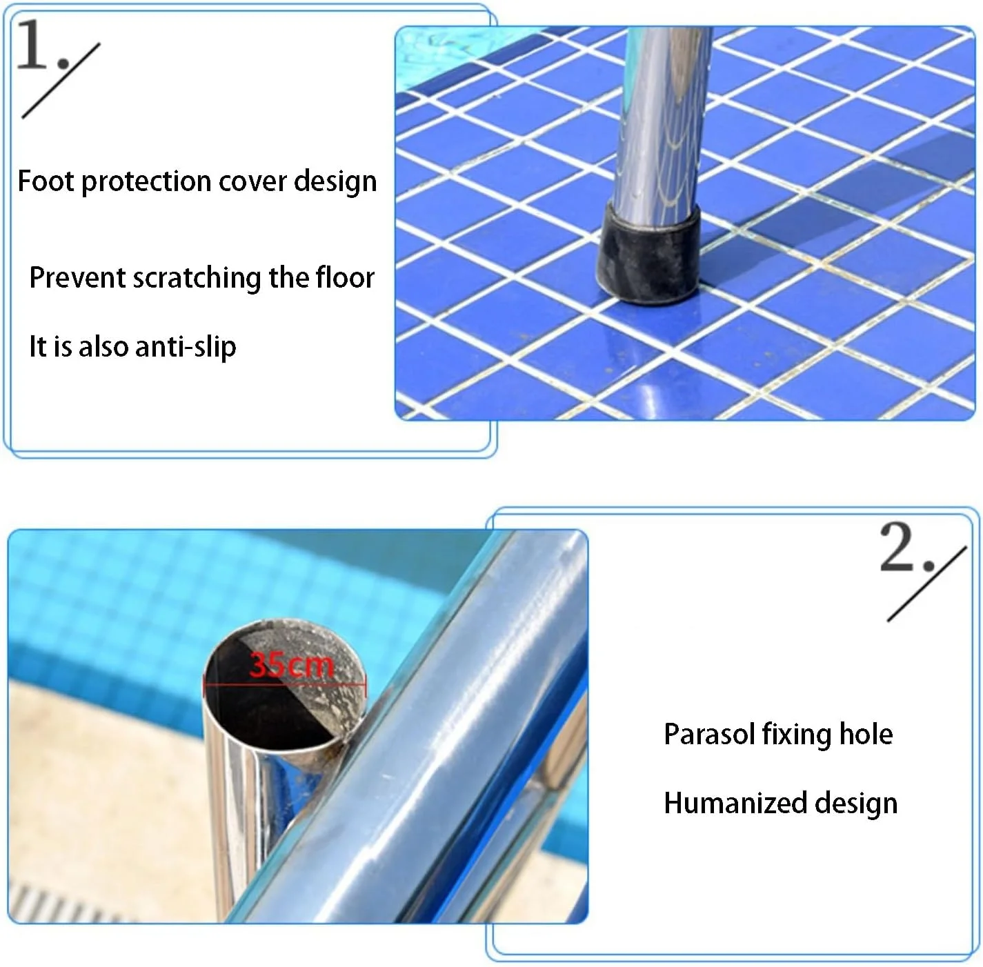 صندلی نجات غریق استخر فولاد ضد زنگ 304، سکوی دیدبانی نجات غریق، صندلی داوری، تجهیزات (ارتفاع 190 سانتی متر) صندلی نجات غریق استخر فولاد ضد زنگ 304، سکوی دیدبانی نجات غریق، صندلی داوری، تجهیزات (ارتفاع 190 سانتی متر)