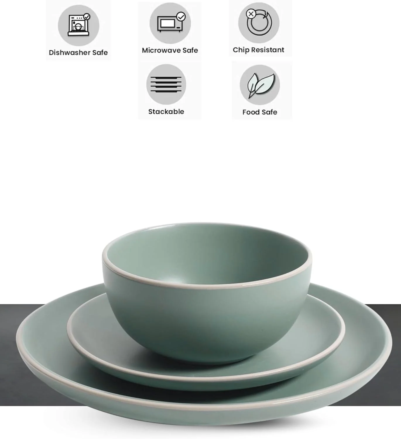 سرویس غذاخوری 18 پارچه سنگی فیلینگز