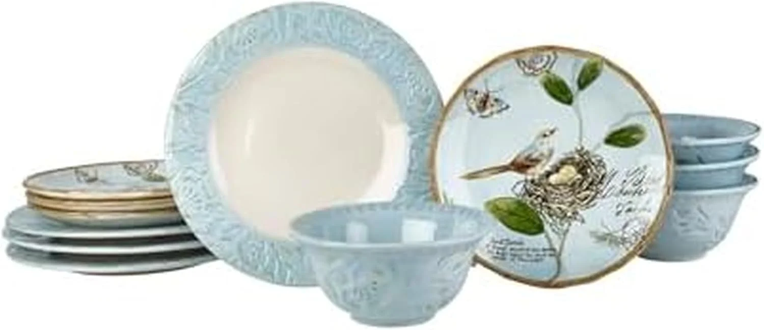 سرویس غذاخوری 12 پارچه فیتز اند فلوید مدل تولوز آبی، مناسب برای 4 نفر