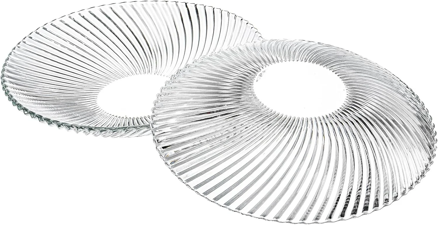 فاسموف، ست 8 تایی بشقاب سالاد شیشه ای 8.5 اینچی، مناسب میوه، دسر، نان، پیش غذا و سرو تنقلات، قابل شستشو در ماشین ظرفشویی