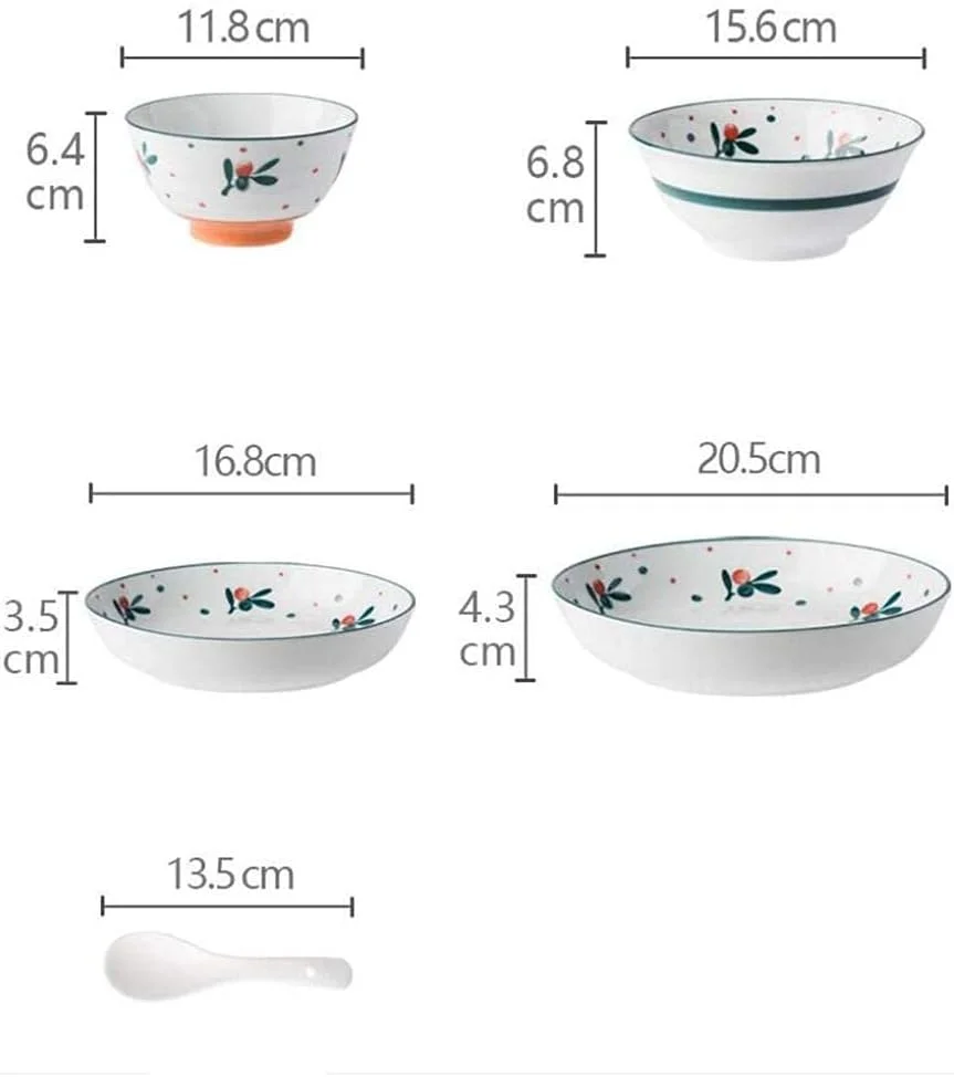 ست ظروف غذاخوری طرح گلدار، ست 18 پارچه سرامیکی شامل بشقاب، کاسه و قاشق، مناسب برای 6 نفر ست ظروف غذاخوری طرح گلدار، ست 18 پارچه سرامیکی شامل بشقاب، کاسه و قاشق، مناسب برای 6 نفر