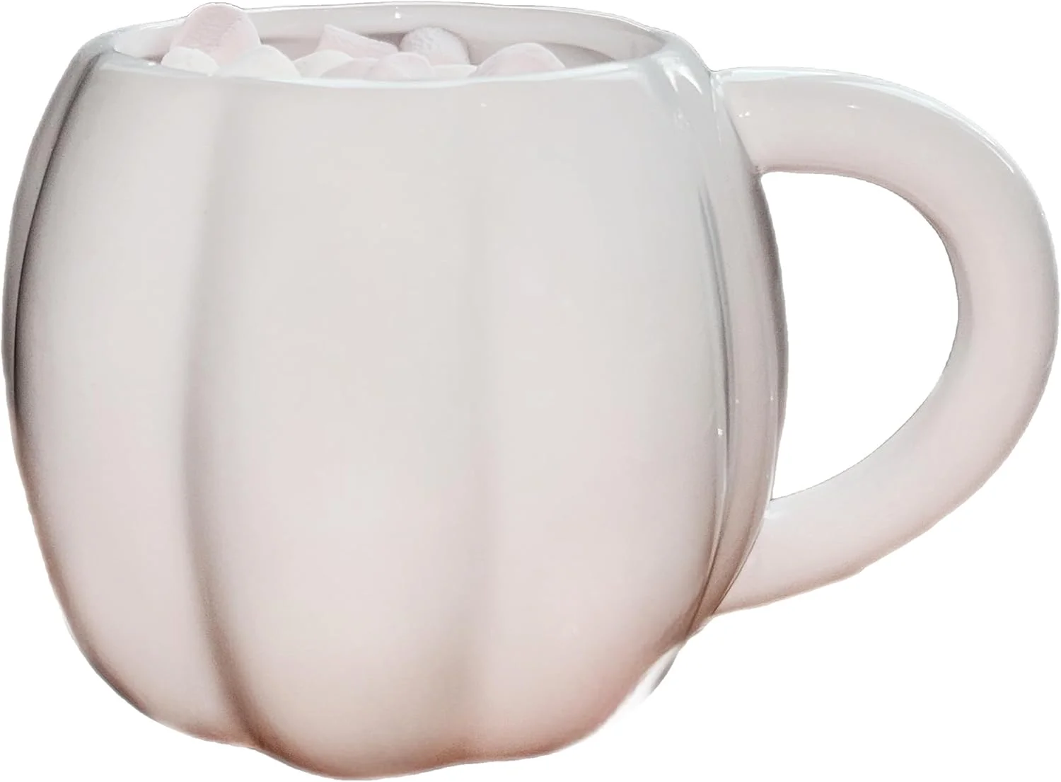 ای‌بوتیک - فنجان سرامیکی طرح کدو تنبل، هالووین، پاییز، لیوان فصل دنج برای چای، قهوه، سوپ - ظروف غذاخوری شبح وار (سفید)