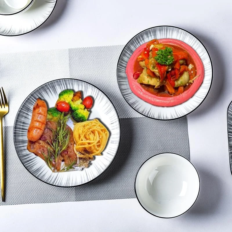 ست پیش دستی چینی دورایمی 123 - 8 اینچ، بشقاب سفید دسر/سالاد - ست ظروف کوچک آشپزخانه برای تنقلات، پیش غذا، بستنی - ست بشقاب سرو، ست 6 عددی