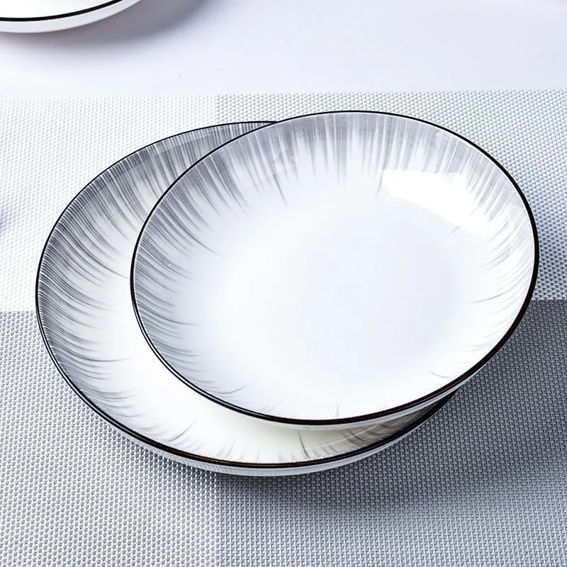 ست پیش دستی چینی دورایمی 123 - 8 اینچ، بشقاب سفید دسر/سالاد - ست ظروف کوچک آشپزخانه برای تنقلات، پیش غذا، بستنی - ست بشقاب سرو، ست 6 عددی