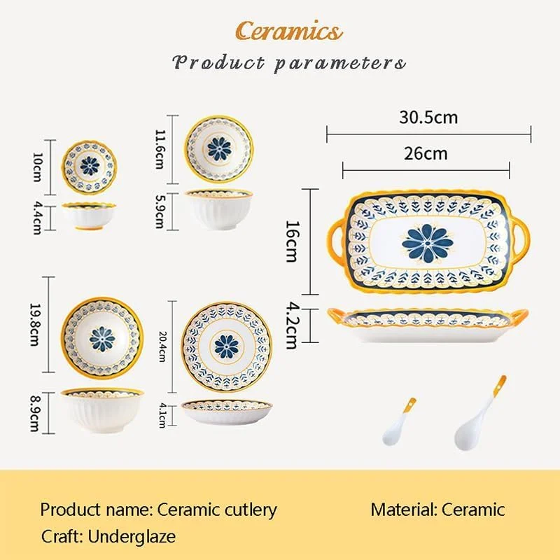 سرویس غذاخوری 16 پارچه سرامیکی سری نوردیک برای 4 نفر، بشقاب و کاسه با حاشیه طلایی، ست ظروف شیک و قابل چیدن برای استفاده روزانه و هدیه دادن، ست کامل ظروف غذاخوری در جعبه هدیه