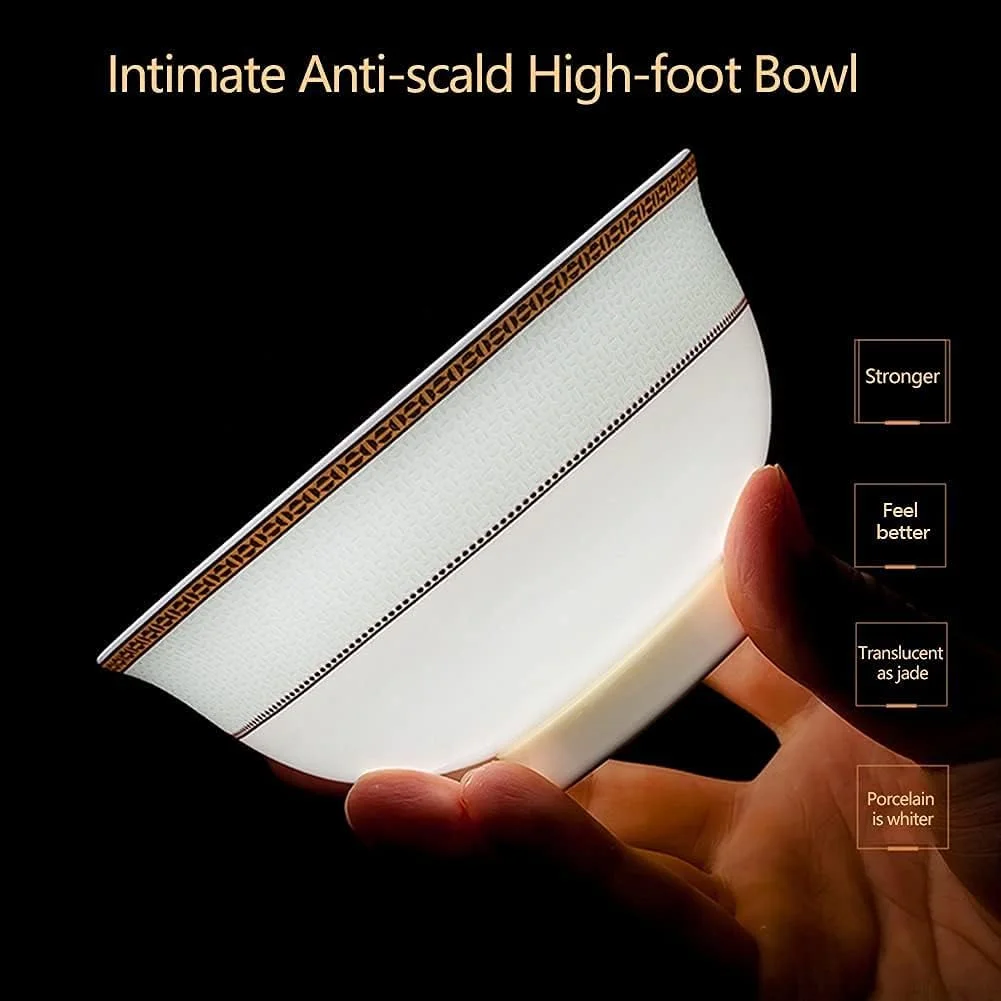 سرویس ظروف غذاخوری - سرویس ظروف لوکس، 30، 56، 60 پارچه سرویس ظروف سرامیکی ظروف چینی استخوانی ظروف بشقاب ترکیبی سرامیکی، 30 تکه، 60 لوکس