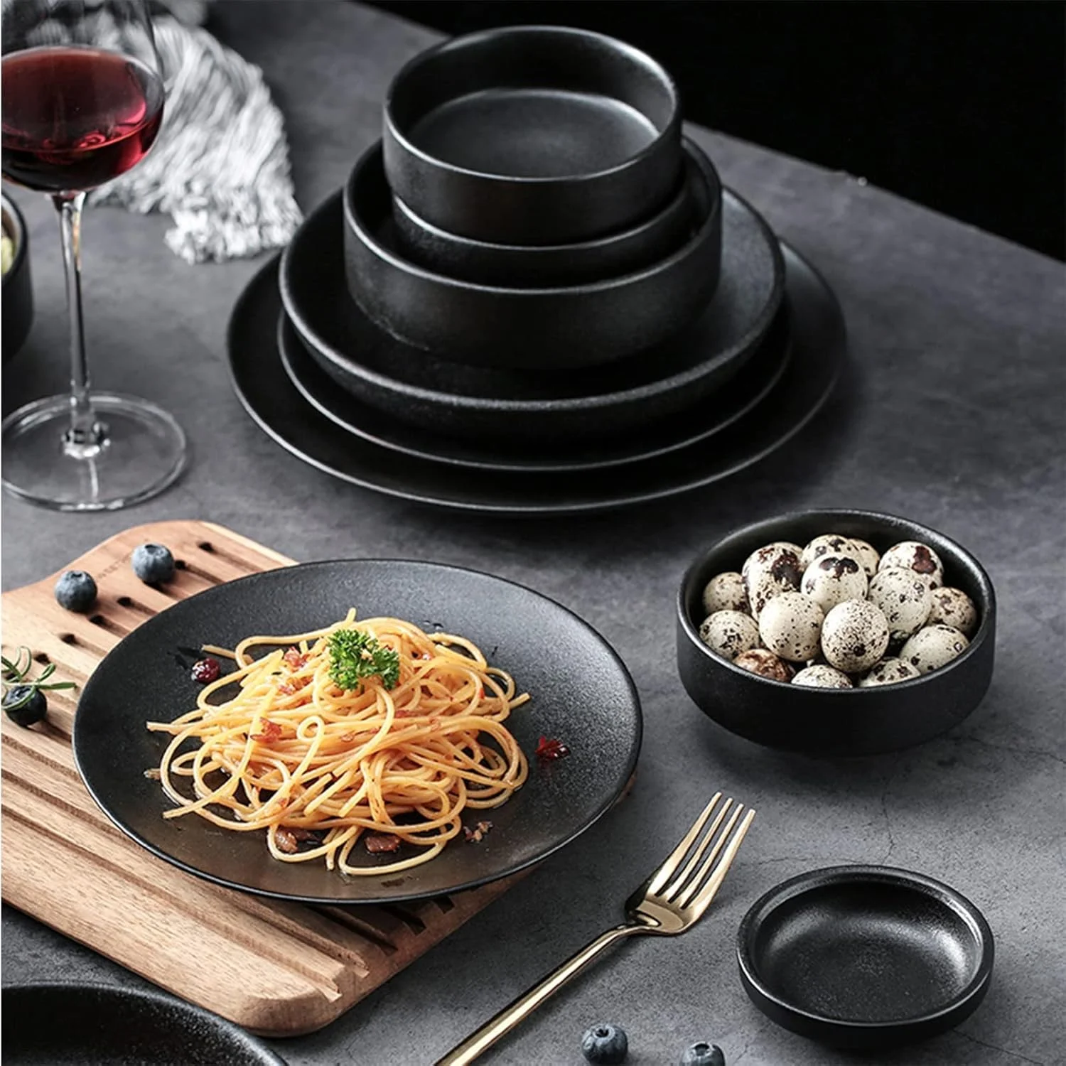 سرویس ظروف غذاخوری، سرویس ظروف برای 4 نفر، ست کاسه و بشقاب چینی، ست ظروف، ست ترکیبی ظروف غذاخوری، ظروف سنگی، مات