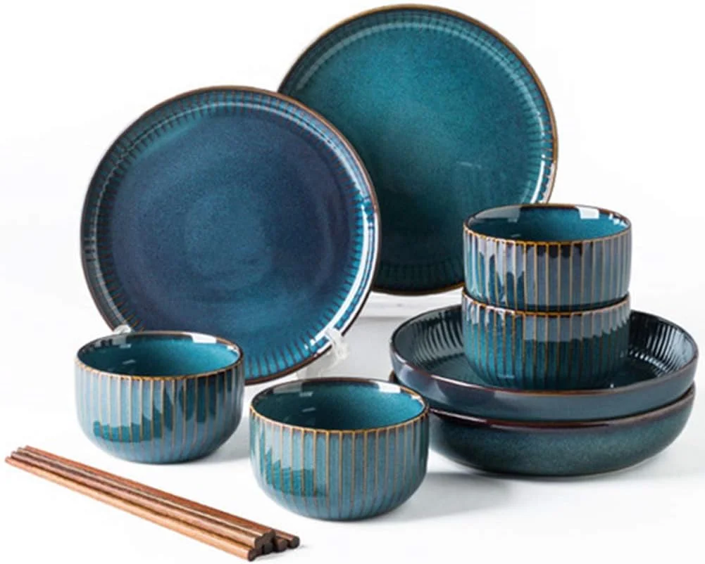 ست ظروف غذاخوری شیک، ست ظروف غذاخوری چینی، ست بشقاب و کاسه سرامیکی، خلاقیت مدرن، ظروف گرد قدیمی