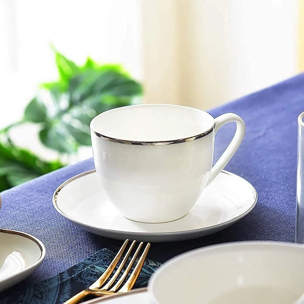 ست ظروف سرامیکی غذاخوری یک نفره، قابل شستشو در ماشین ظرفشویی، ظروف چینی سازگار با محیط زیست، فنجان، کاسه سوپ، بشقاب سالاد، بشقاب غذاخوری