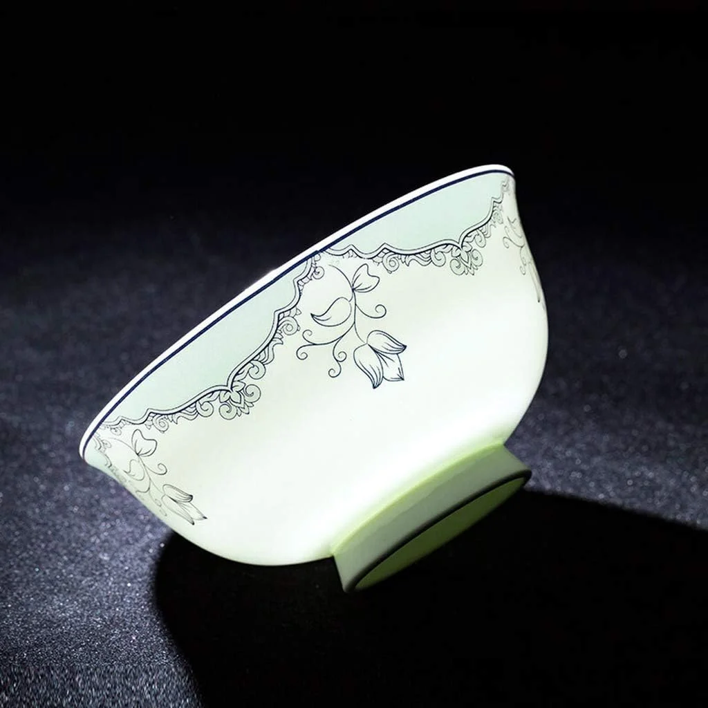 سرویس ظروف چینی غذاخوری، سرویس بشقاب غذاخوری، سرویس 48 پارچه چینی استخوانی مناسب برای و عروسی - ست بشقاب و کاسه سرامیکی شیک