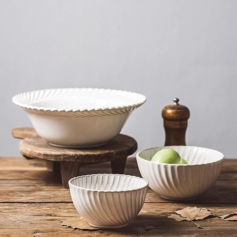 سرویس غذاخوری 52 پارچه، سرویس ظروف سرامیکی سفید و شیک، سرویس کامل میز غذاخوری چینی، بشقاب/کاسه/فنجان قهوه/لیوان، قابل استفاده در مایکروویو و ماشین ظرفشویی