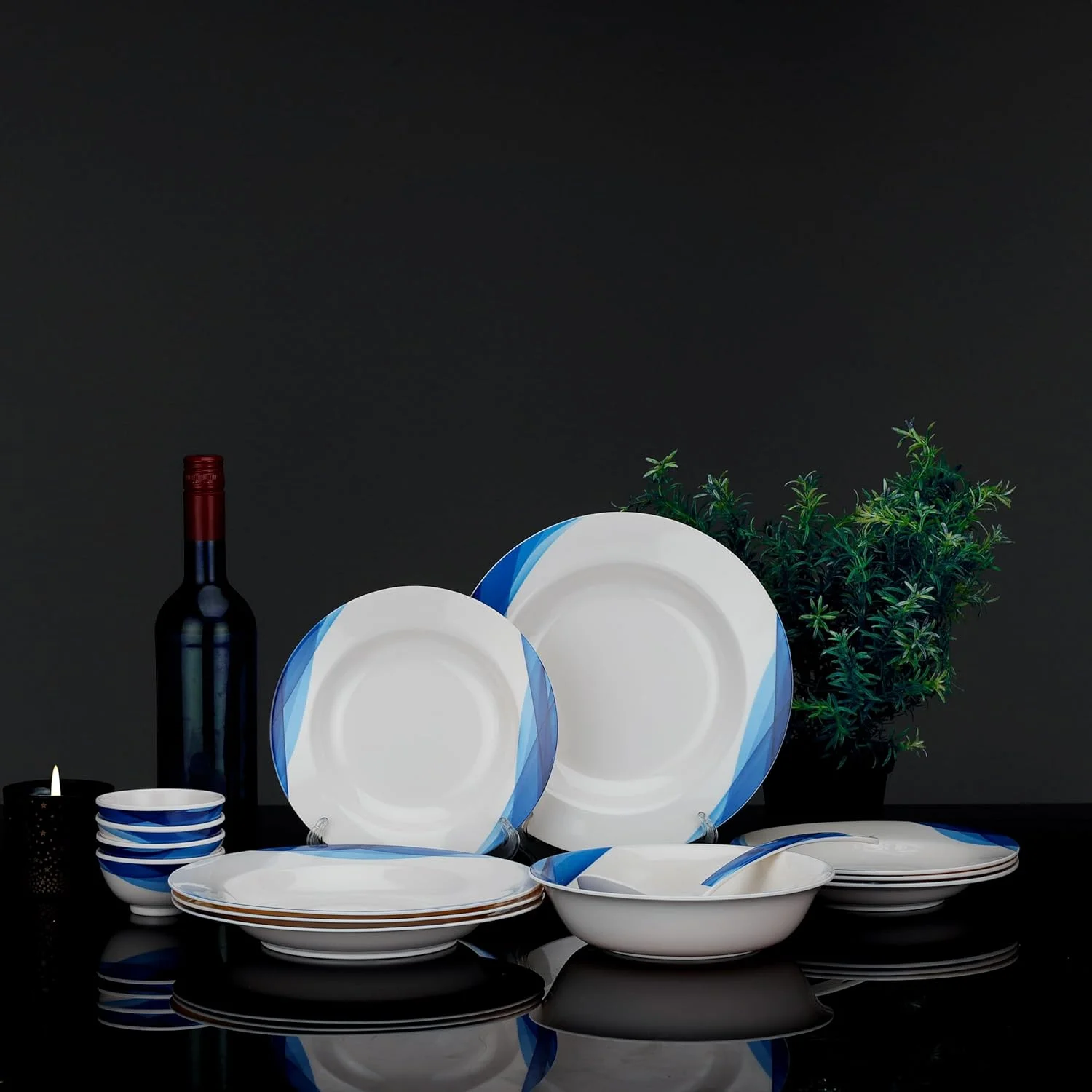 ست ظروف غذاخوری 14 پارچه ملامین Delcasa DC2152