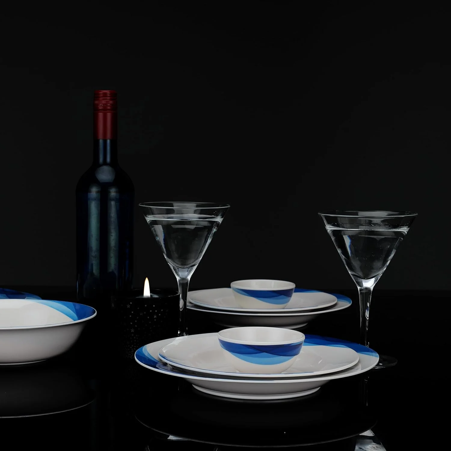 ست ظروف غذاخوری 14 پارچه ملامین Delcasa DC2152