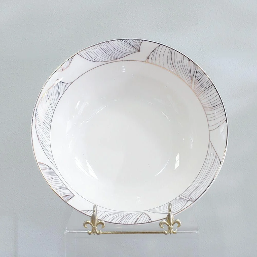 سرویس غذاخوری 32 پارچه دانوب هوم مدل لارسون از جنس نیو بن چاینا - مناسب برای 6 نفر - طلایی