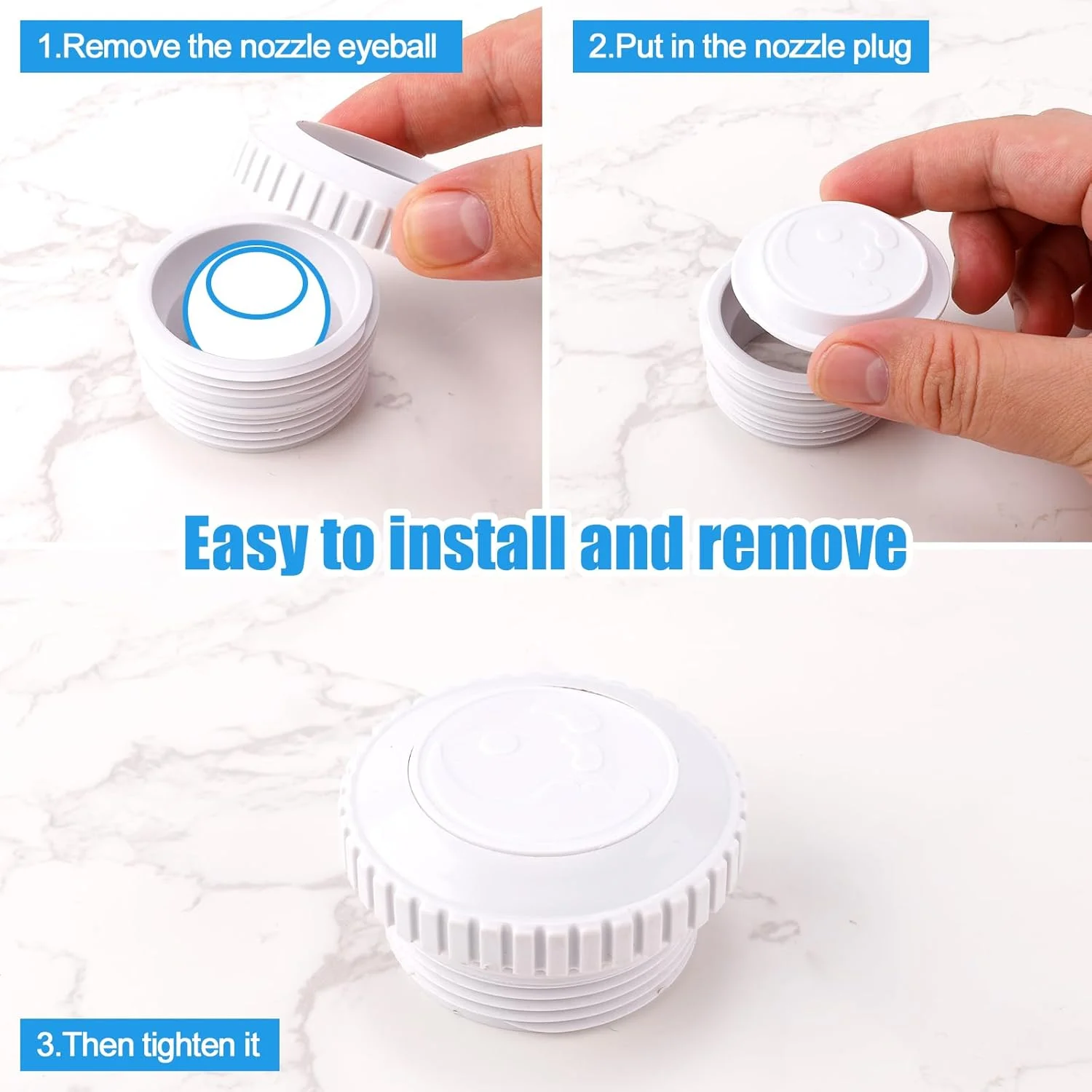 گسکنور 4 عدد درپوش جت برگشتی استخر، درپوش های استخر برای زمستان، درپوش های مهر و موم زمستانی استخر، پوشش نازل جت استخر، درپوش جت استخر، پوشش جت برگشتی زمستانی استخر سازگار با Hayward Sp1419D