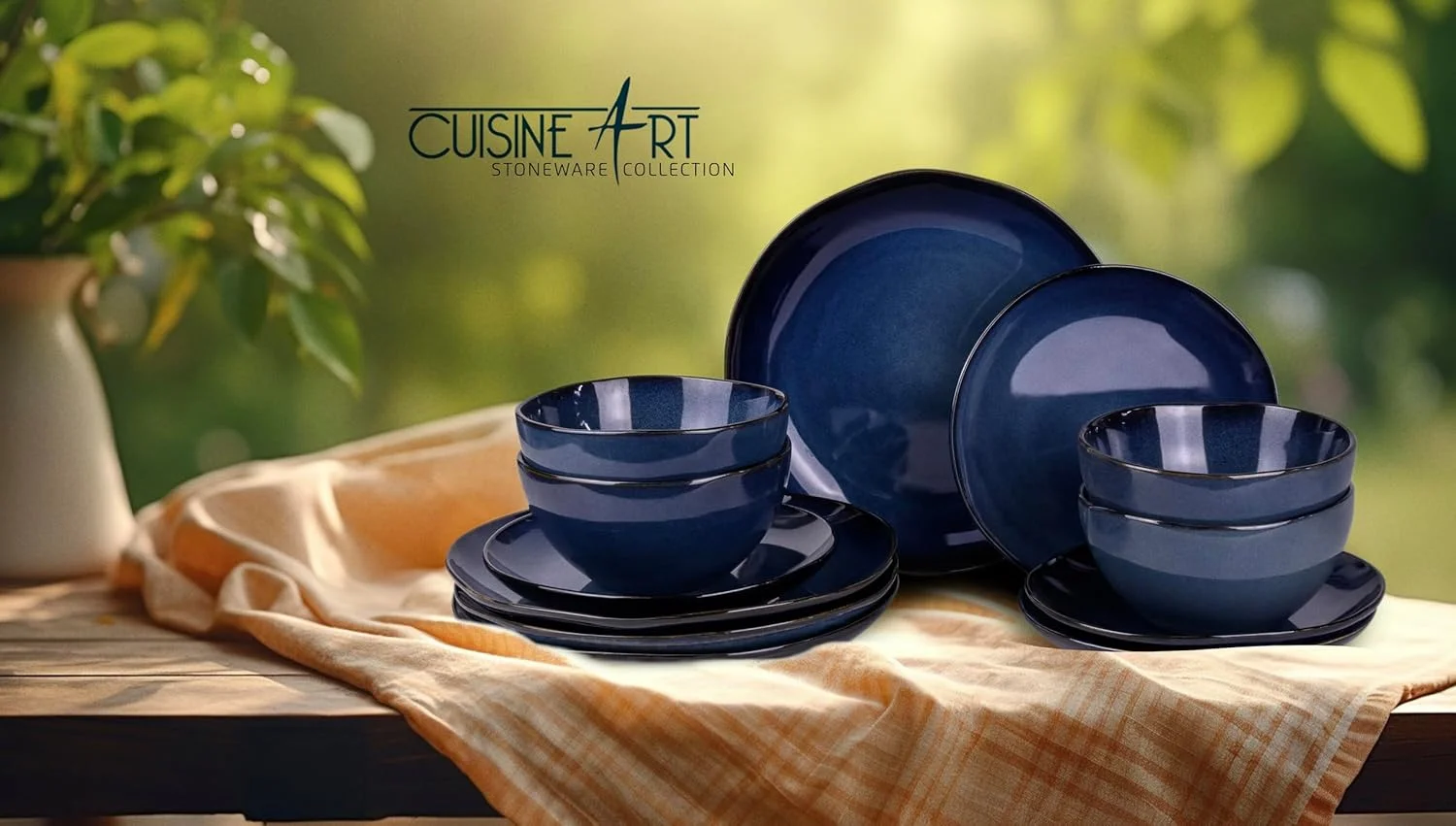 ست غذاخوری ۱۲ پارچه Cuisine Art ZODEX - ست ظروف سنگی شیک برای ۴ نفر - شامل ۴ بشقاب بزرگ (قطر ۲۶.۵ سانتی متر x ارتفاع ۳.۳ سانتی متر)، ۴ بشقاب کوچک (قطر ۲۰.۸ سانتی متر x ارتفاع ۲.۸ سانتی متر) و ۴ کاسه (قطر ۱۵.۵ سانتی متر x ارتفاع ۷.۵ سانتی متر) ست غذاخوری ۱۲ پارچه Cuisine Art ZODEX - ست ظروف سنگی شیک برای ۴ نفر - شامل ۴ بشقاب بزرگ (قطر ۲۶.۵ سانتی متر x ارتفاع ۳.۳ سانتی متر)، ۴ بشقاب کوچک (قطر ۲۰.۸ سانتی متر x ارتفاع ۲.۸ سانتی متر) و ۴ کاسه (قطر ۱۵.۵ سانتی متر x ارتفاع ۷.۵ سانتی متر)