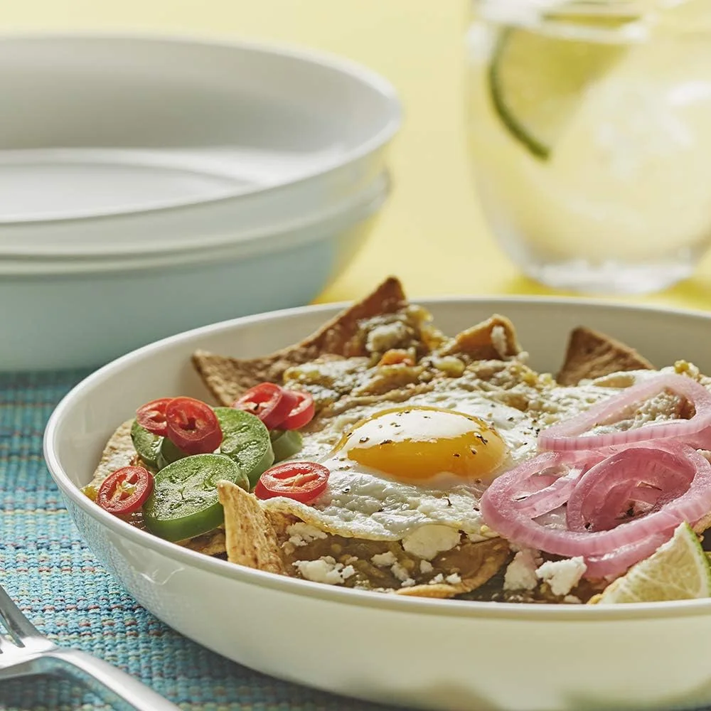 کاسه های ورسا کورل، مناسب برای پاستا، سالاد و موارد دیگر، سرویس 4 نفره، بادوام و سازگار با محیط زیست، 30 اونسی، ست کاسه های فشرده، قابل استفاده در مایکروویو و ماشین ظرفشویی، سفید