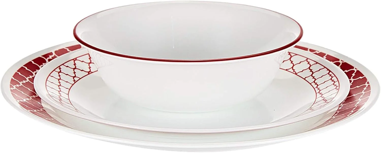 سرویس غذاخوری 18 پارچه Corelle مدل c/trelis 1130931 - سفید