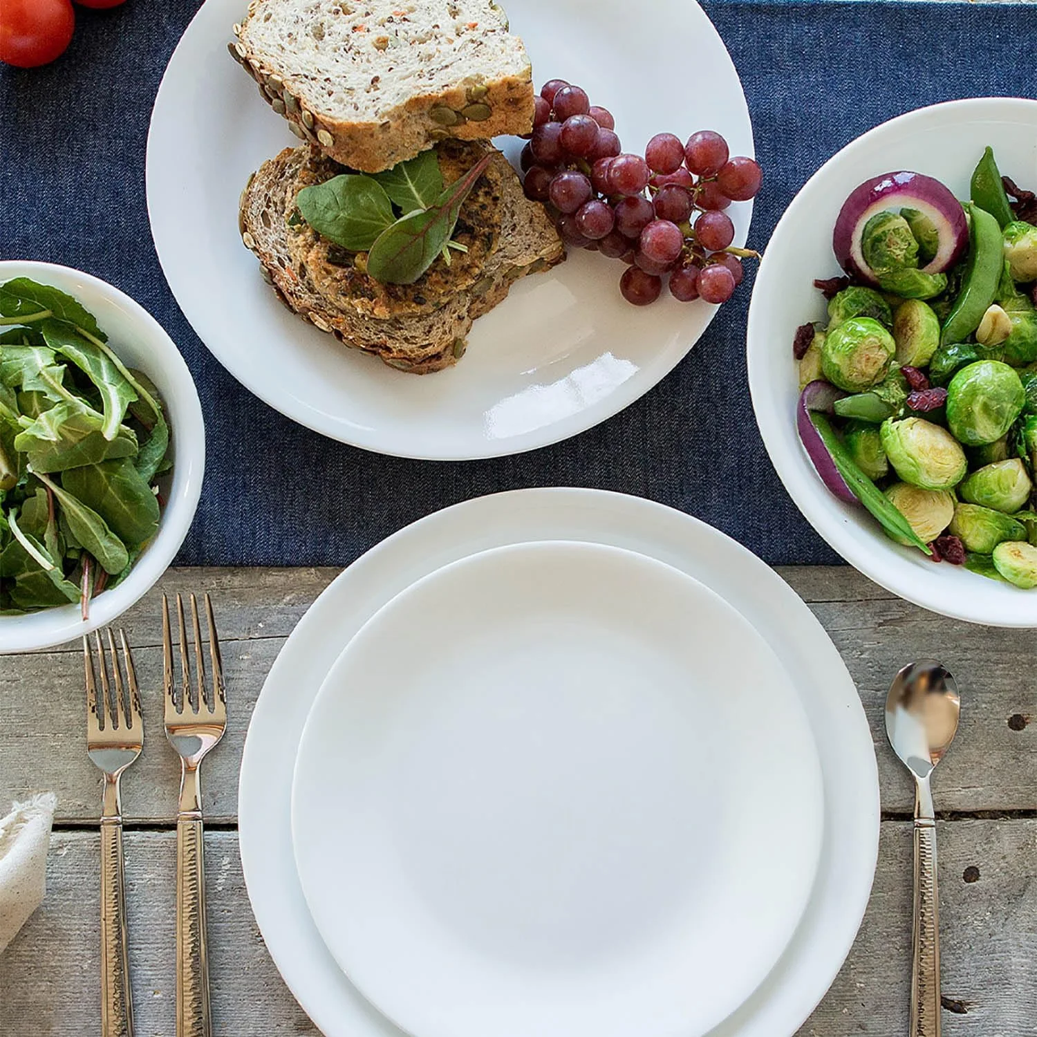 سرویس غذاخوری ۲۱ پارچه کورل مدل Winter Frost White