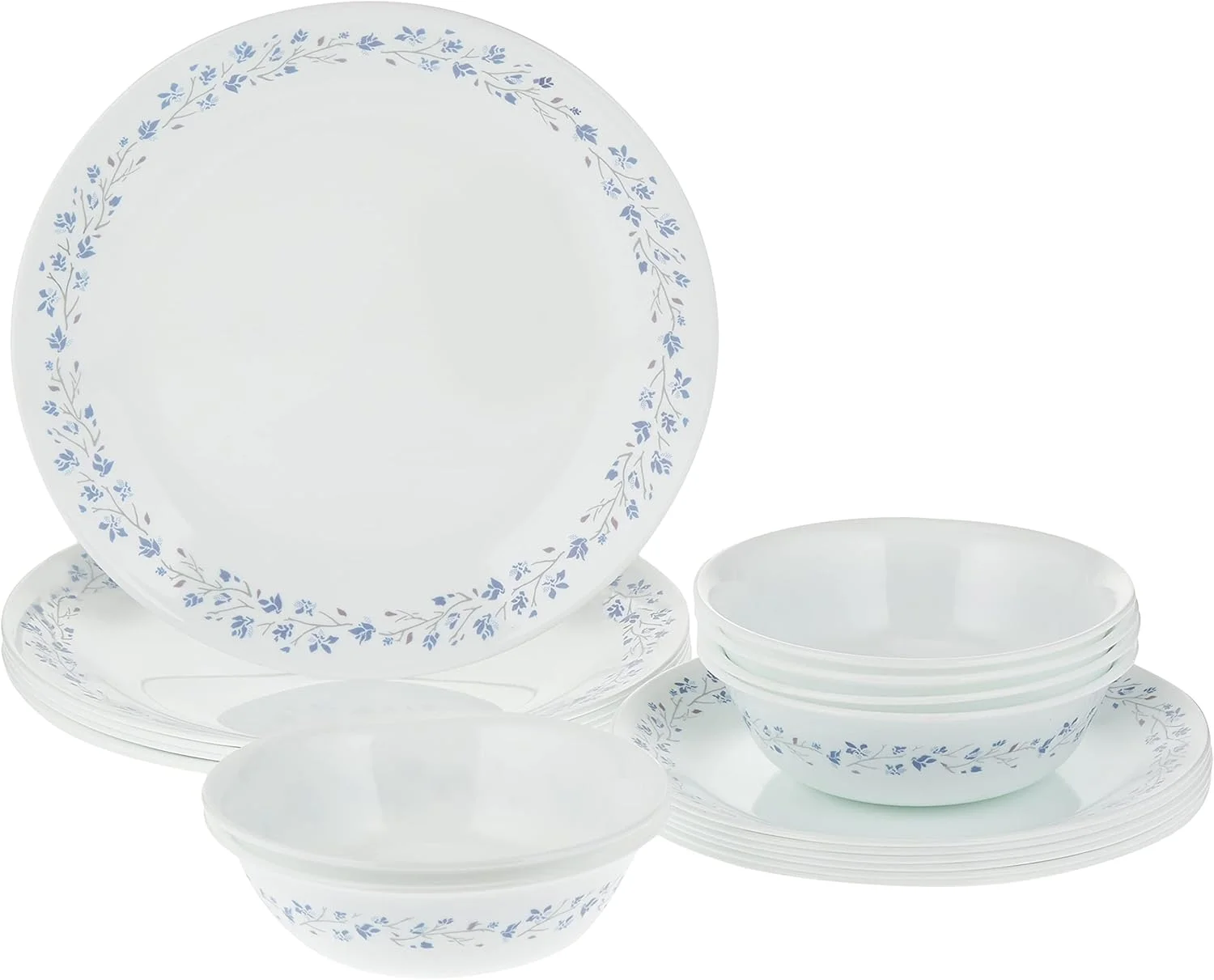 سرویس غذاخوری 18 پارچه کورل مدل Vitrelle Lilac Blush، سفید/آبی (2724574014345)