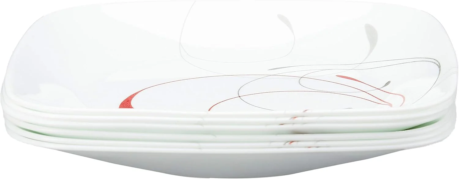 سرویس غذاخوری 18 پارچه Corelle مدل Splendor، مقاوم در برابر لب پر شدن، مناسب برای 6 نفر، شامل بشقاب ناهار خوری 8-3/4 اینچی سفید، 1107747