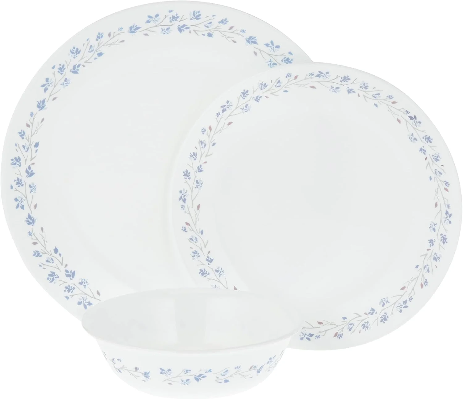سرویس غذاخوری 18 پارچه کورل مدل Vitrelle Lilac Blush، سفید/آبی (2724574014345)