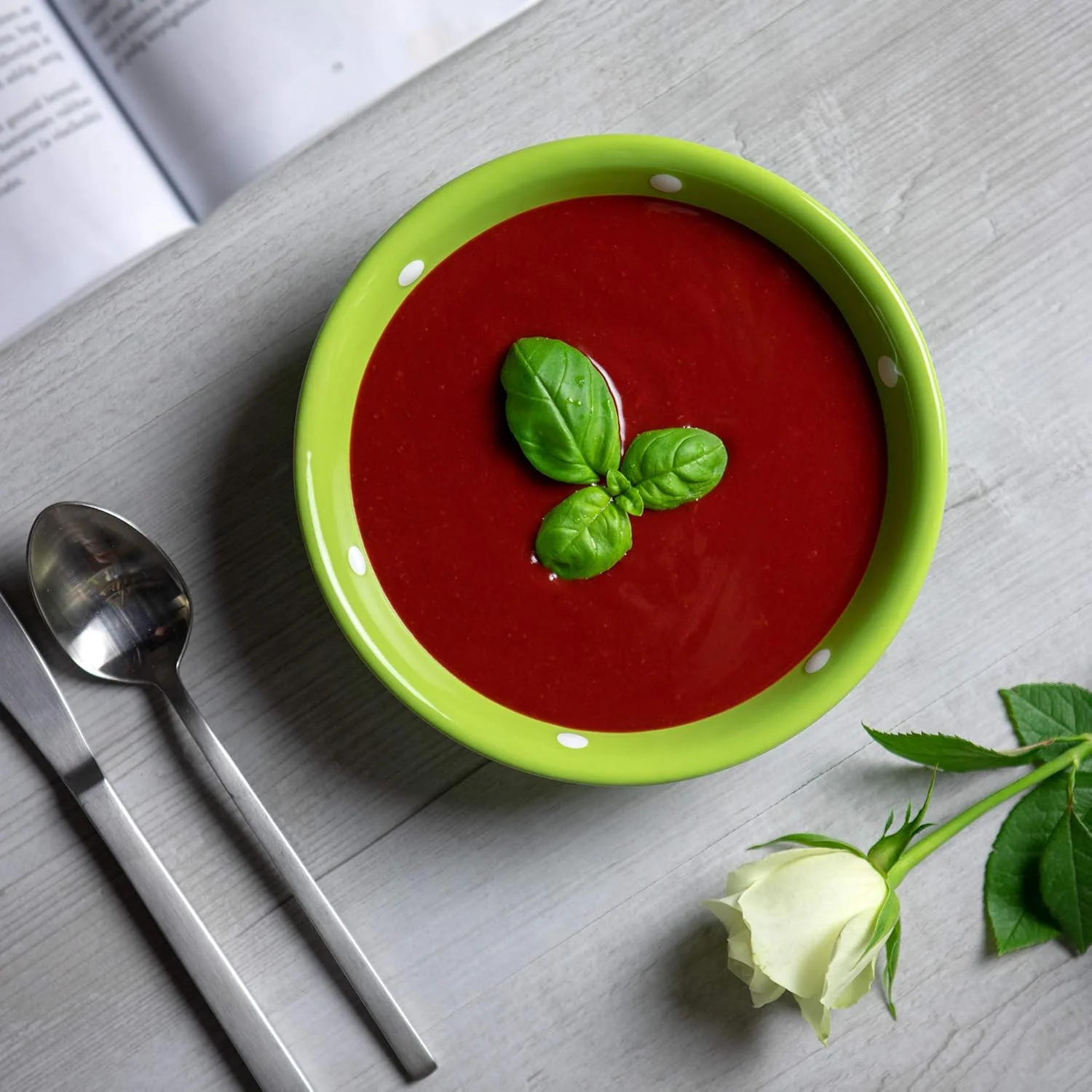 کاسه سالاد، پاستا، میوه، غلات، سوپ دست ساز City to Cottage، سفالی، سبز لیمویی و سفید، خالدار، لعاب دار، 18.5 سانتی متر/7.3 اینچ، 400 میلی لیتر/14 اونس | ظروف غذاخوری سرامیکی منحصر به فرد، هدیه خانه نویی