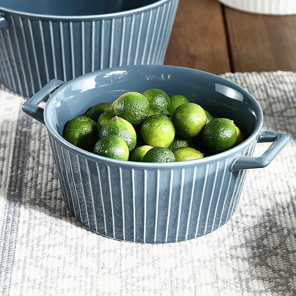 ست غذاخوری، ست های غذاخوری سرامیکی، ست ترکیبی ظروف غذاخوری چینی با طرح عمودی رترو 40 تکه برای مهمانی خانوادگی | کاسه های غلات و ست بشقاب استیک