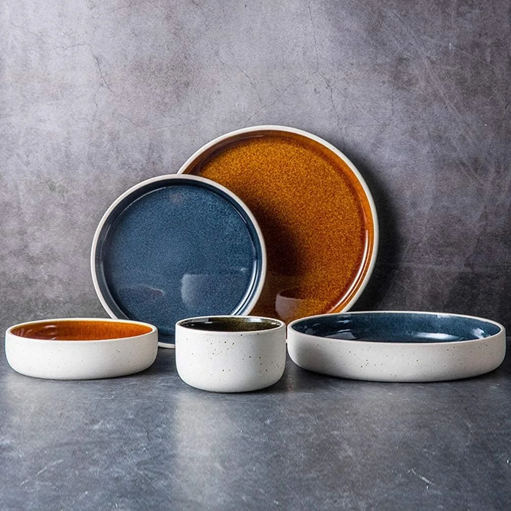 ست ظروف غذاخوری سرامیکی، ست ظروف غذاخوری 5 تکه برای 1 نفر، ست ظروف غذاخوری ضخیم