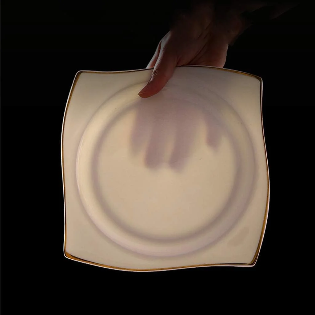 ست ظروف غذاخوری سرامیکی 48 تکه، کاسه/بشقاب/قابلمه سوپ/قاشق | ست های غذاخوری، ست ترکیبی چینی با طرح خط طلایی