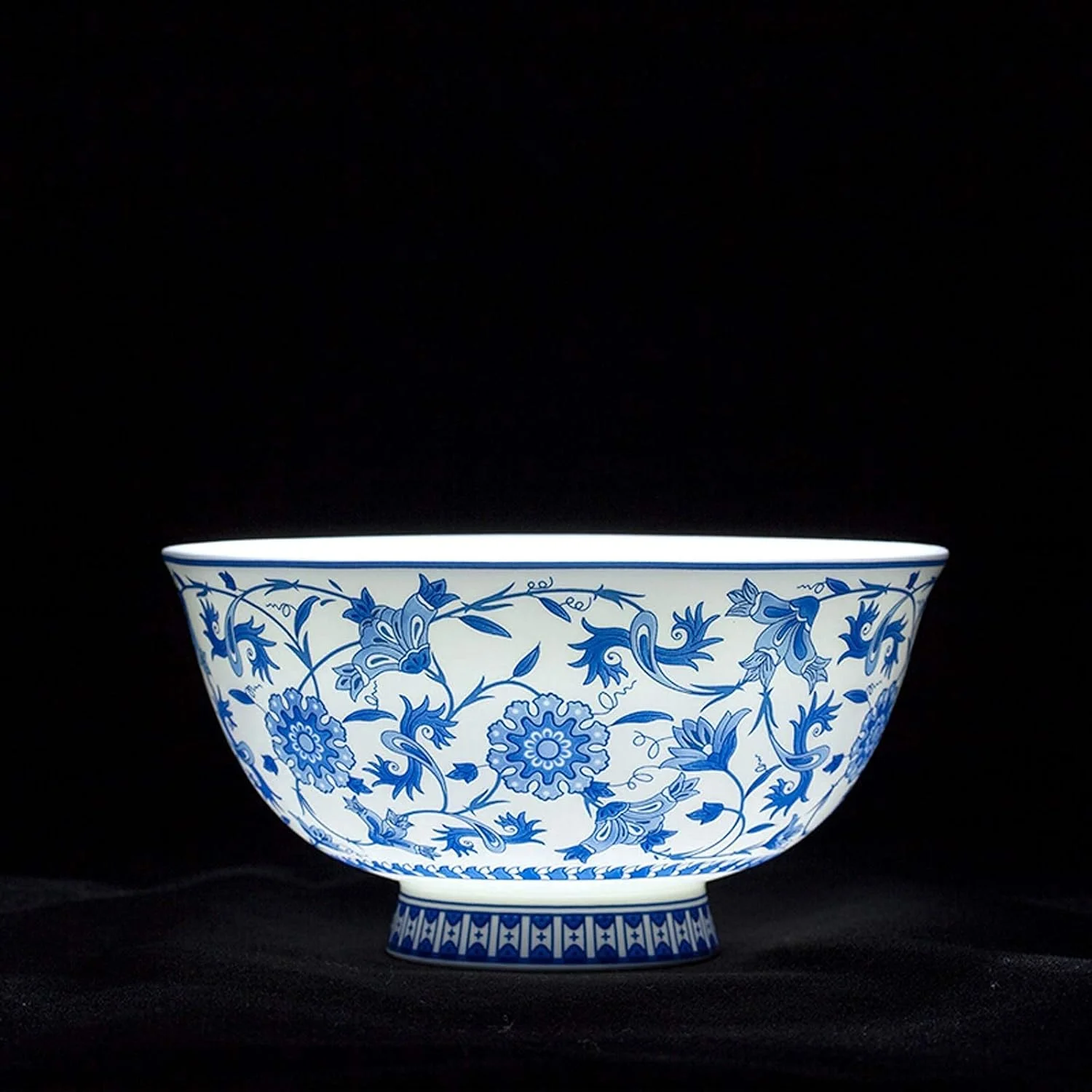 سرویس ظروف غذاخوری سرامیکی، ست ظروف چینی آبی و سفید 26 تکه | جعبه هدیه شامل بشقاب استیک، کاسه غلات و کاسه سوپ مناسب هدیه عروسی