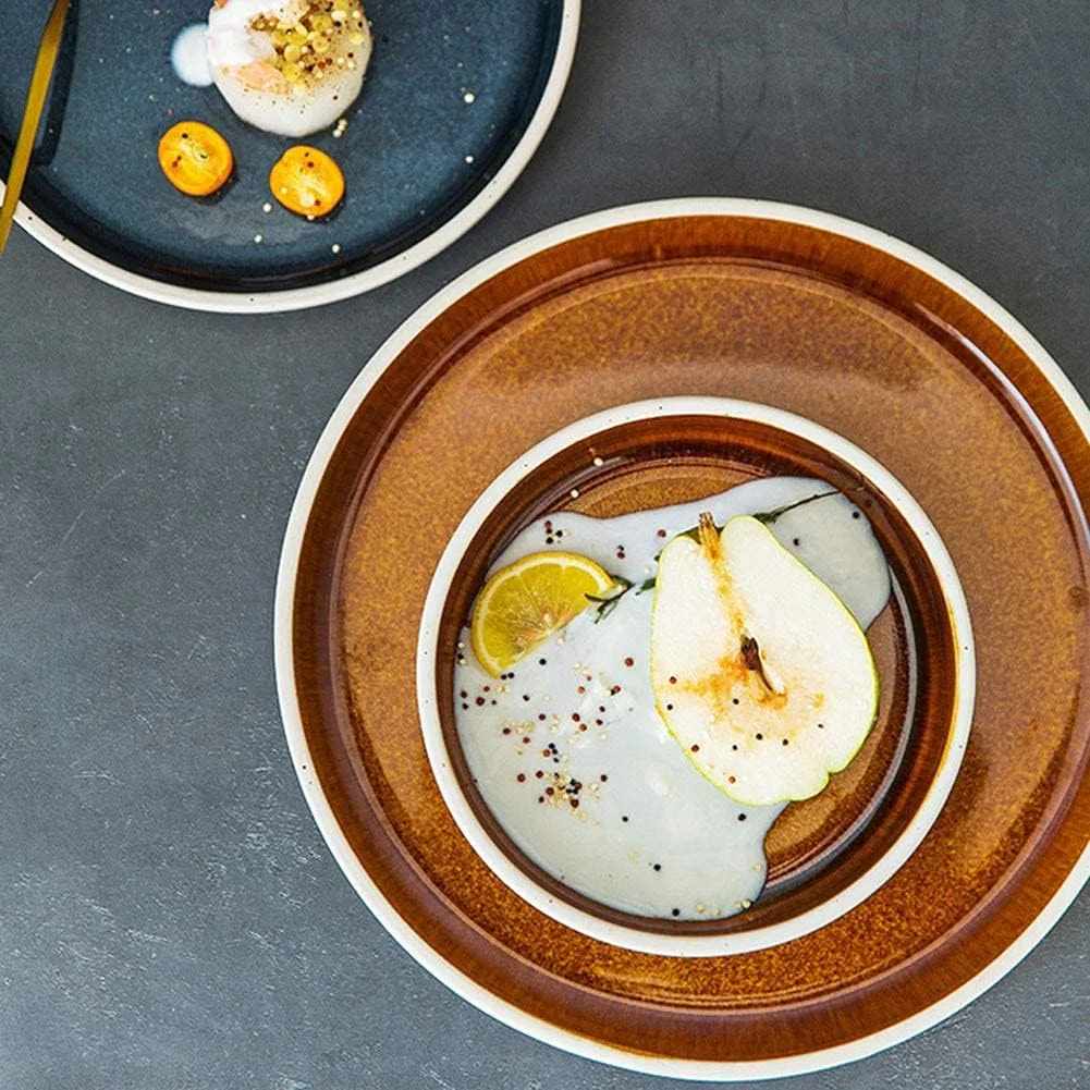 ست ظروف غذاخوری سرامیکی، ست ظروف غذاخوری 5 تکه برای 1 نفر، ست ظروف غذاخوری ضخیم