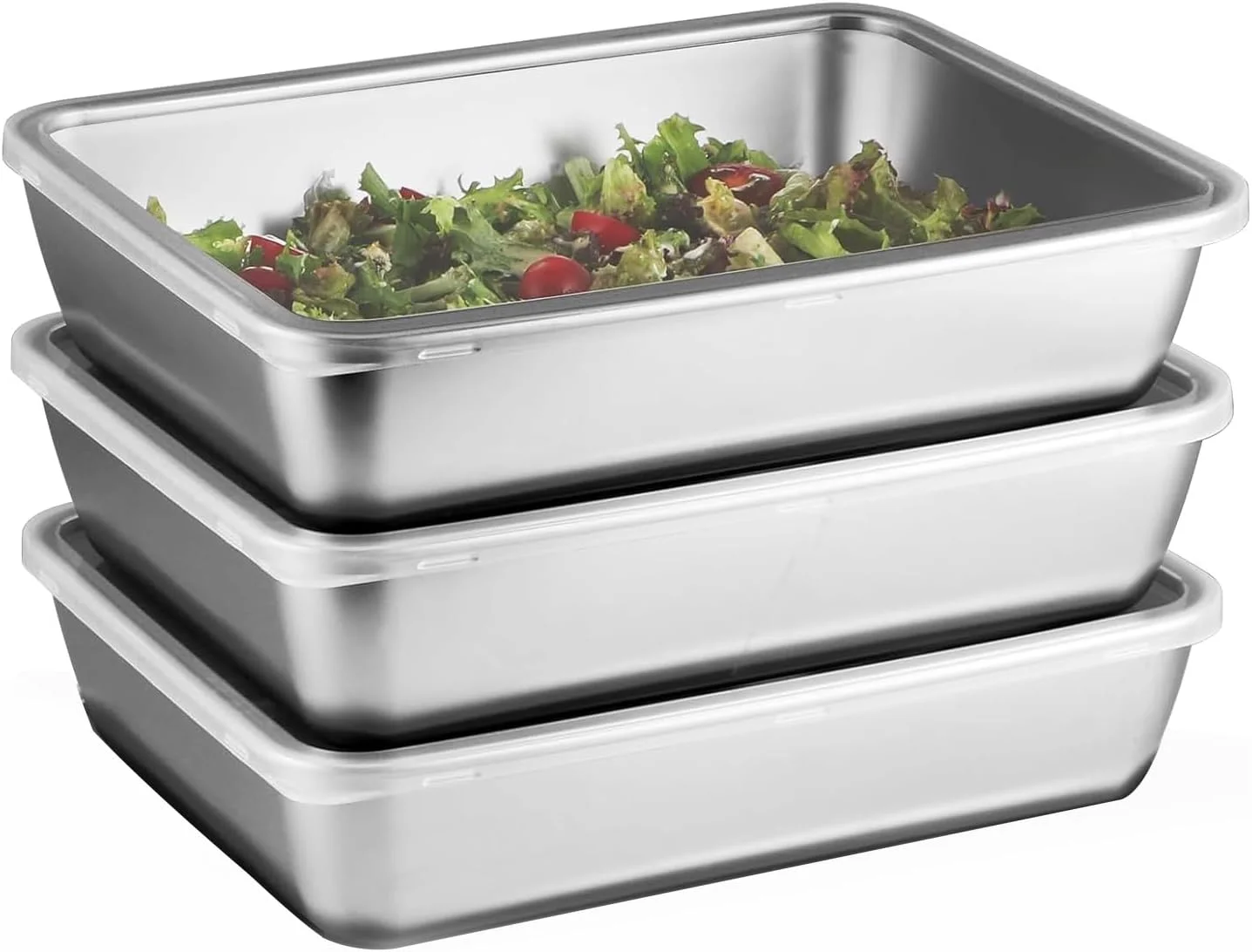 ظروف استیل ضد زنگ CasRmia با درب، بشقاب های کمپینگ ضد زنگ، بشقاب های استیل غذاخوری در فضای باز، بشقاب میوه میان وعده، ظروف غذاخوری قابل حمل برای کمپینگ، قابل شستشو در ماشین ظرفشویی و طراحی مینیمالیستی (3 عدد، 25x20 سانتی متر) ظروف استیل ضد زنگ CasRmia با درب، بشقاب های کمپینگ ضد زنگ، بشقاب های استیل غذاخوری در فضای باز، بشقاب میوه میان وعده، ظروف غذاخوری قابل حمل برای کمپینگ، قابل شستشو در ماشین ظرفشویی و طراحی مینیمالیستی (3 عدد، 25x20 سانتی متر)