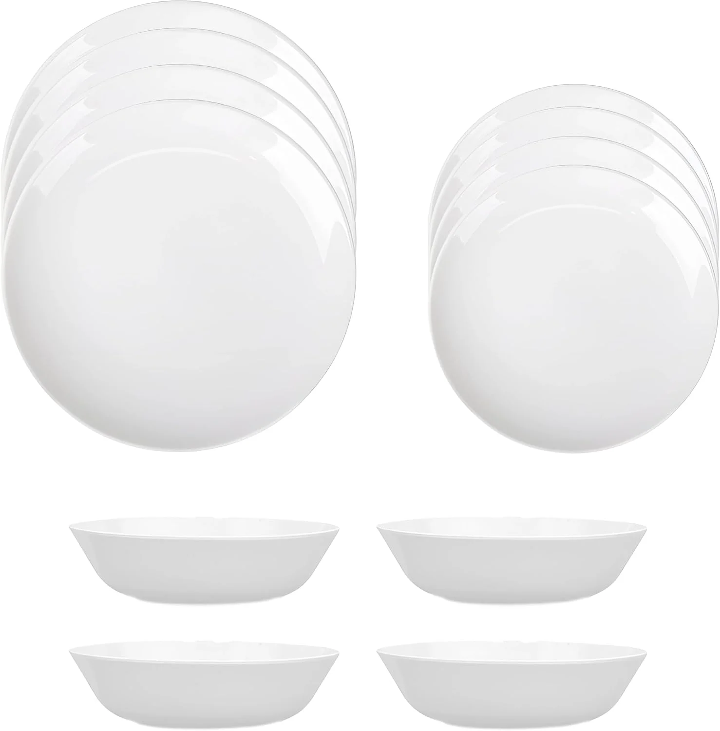 سرویس غذاخوری BLACKSTONE، ست 12 پارچه، ساخته شده از شیشه اوپال حرارت دیده بادوام، شامل 4 عدد بشقاب غذاخوری | 4 عدد کاسه غذاخوری | 4 عدد کاسه سوپ - NAM12 (ست 12 پارچه) سرویس غذاخوری BLACKSTONE، ست 12 پارچه، ساخته شده از شیشه اوپال حرارت دیده بادوام، شامل 4 عدد بشقاب غذاخوری | 4 عدد کاسه غذاخوری | 4 عدد کاسه سوپ - NAM12 (ست 12 پارچه)