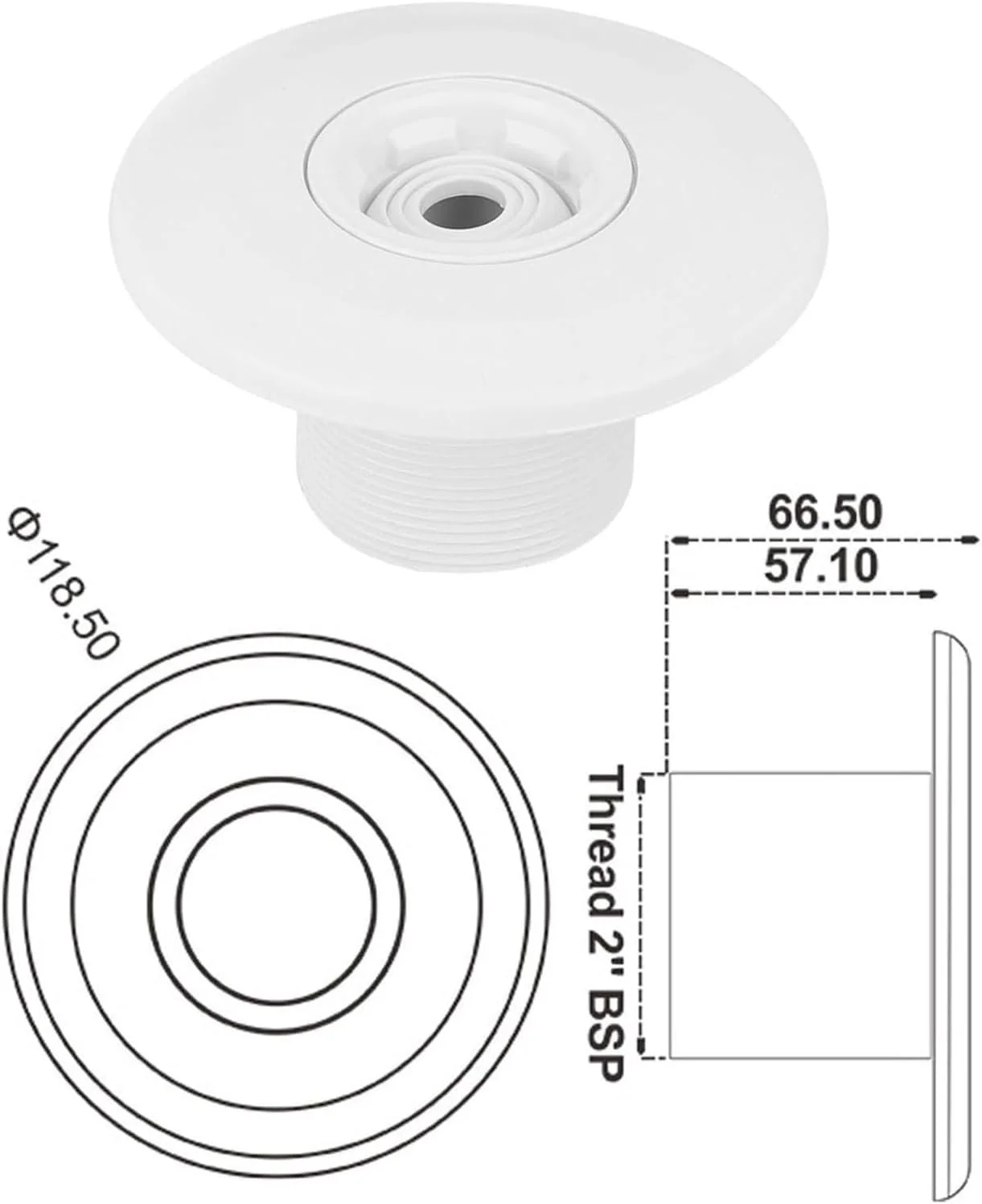 نازل استخر شنا حرفه ای با ابزار جدا کننده، نازل ماساژ چرخان 360 درجه، ابزار تمیز کننده جداشدنی، گردش آب استخر نازل استخر شنا حرفه ای با ابزار جدا کننده، نازل ماساژ چرخان 360 درجه، ابزار تمیز کننده جداشدنی، گردش آب استخر