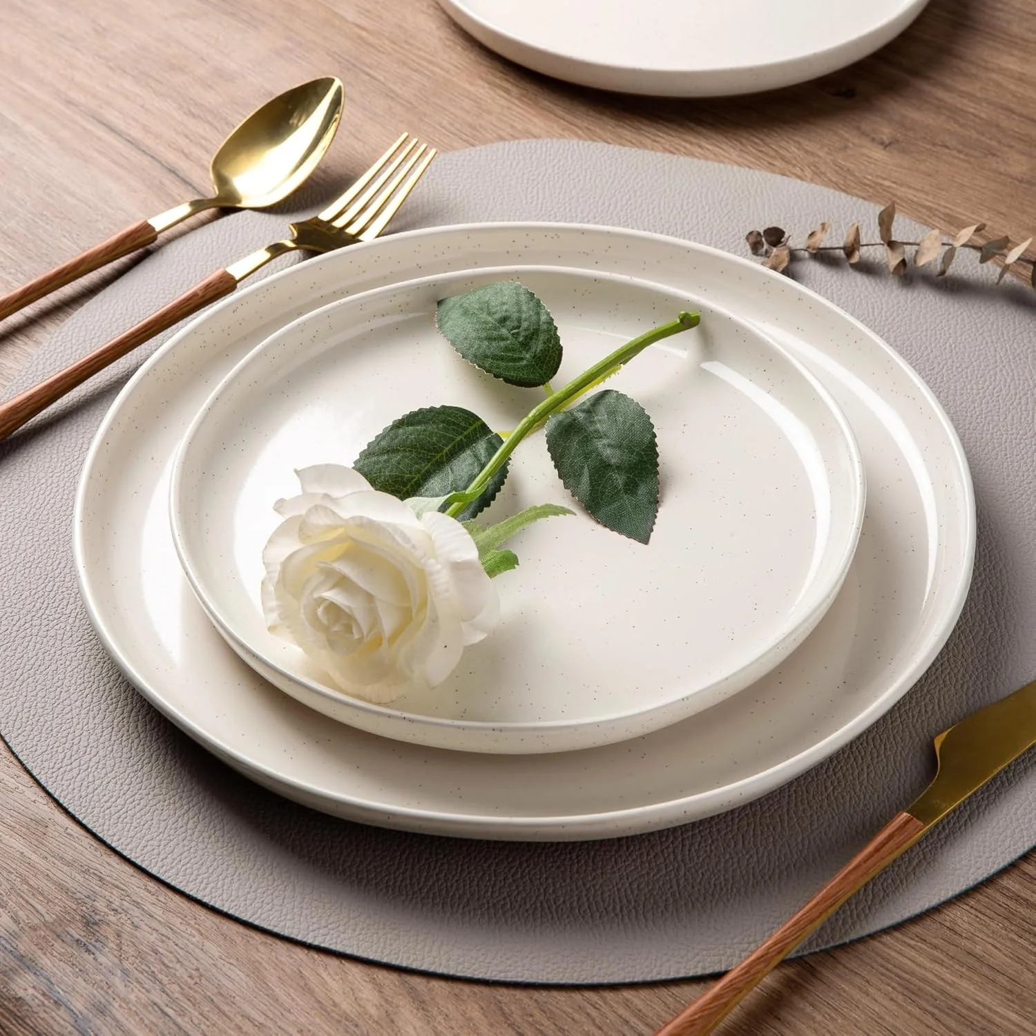 AmorArc Ceramic Dinnerware Sets, Handpainted Plates and Bowls Set with Rustic Terracotta Underside, Scratch Resistant Stoneware Dishes Set, Dishwasher & Microwave Safe AmorArc Ceramic Dinnerware Sets, Handpainted Plates and Bowls Set with Rustic Terracotta Underside, Scratch Resistant Stoneware Dishes Set, Dishwasher & Microwave Safe