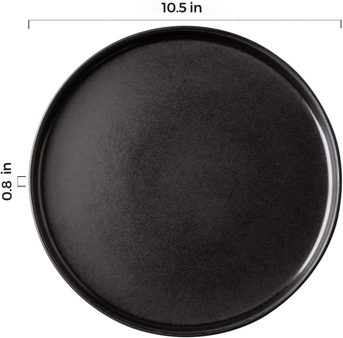 AmorArc Stoneware Dinner Plates Set of 4, 10.5 Inch Reactive Matte Glaze Ceramic Plates Set, Modern Dinnerware Dish set for Kitchen, Microwave, Dishwasher Safe, Scratch Resistant. AmorArc Stoneware Dinner Plates Set of 4, 10.5 Inch Reactive Matte Glaze Ceramic Plates Set, Modern Dinnerware Dish set for Kitchen, Microwave, Dishwasher Safe, Scratch Resistant.
